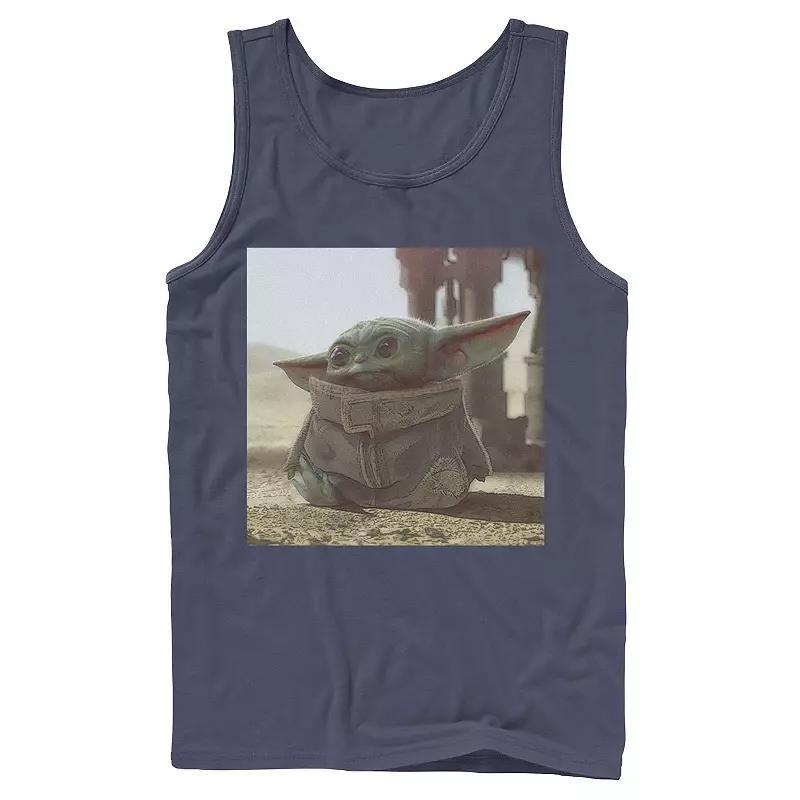 Mens Star Wars The Mandalorian The Child aka Baby Yoda Photograph Tank Top Athletic Grey Product Image