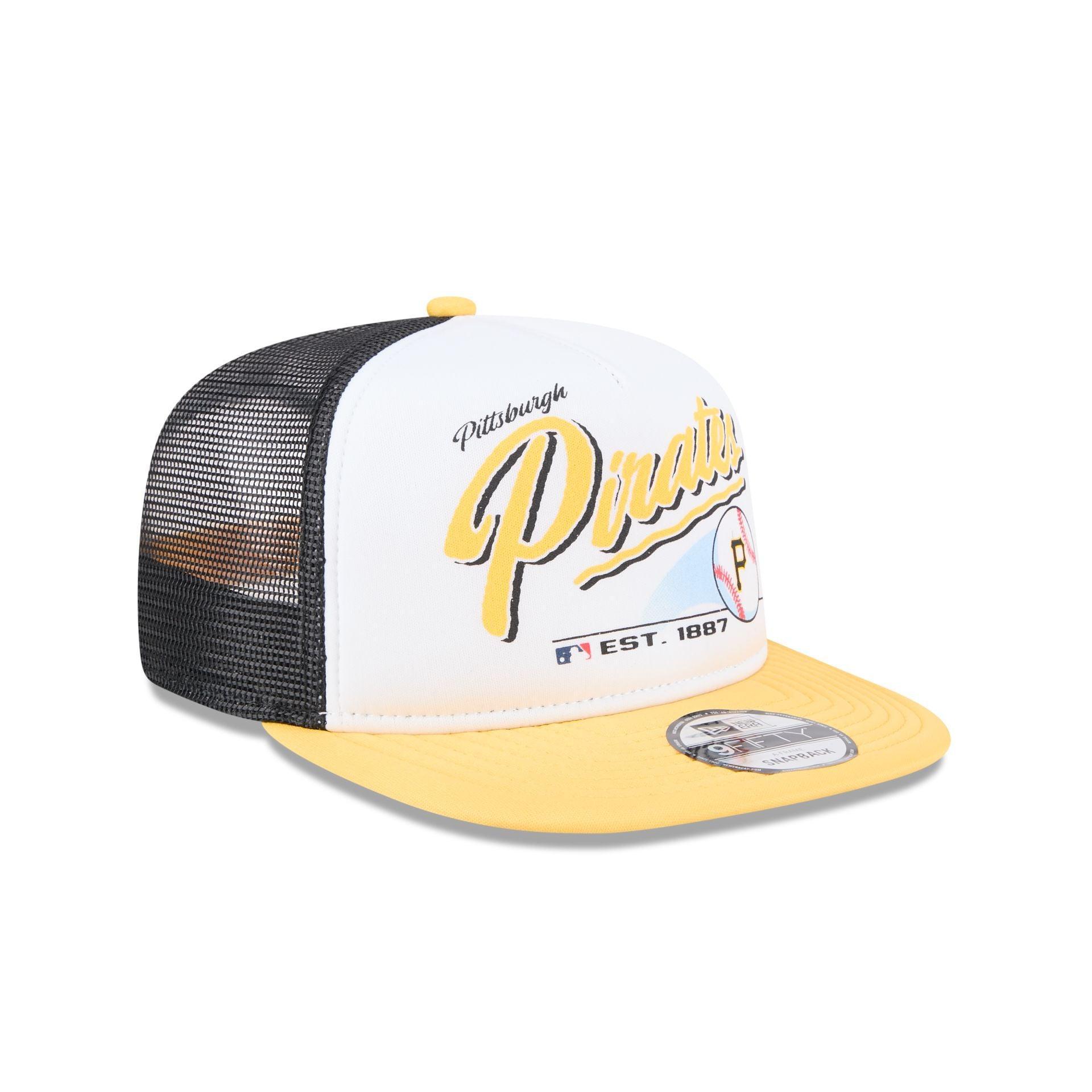Pittsburgh Pirates Retro Script 9FIFTY A-Frame Trucker Hat Male Product Image