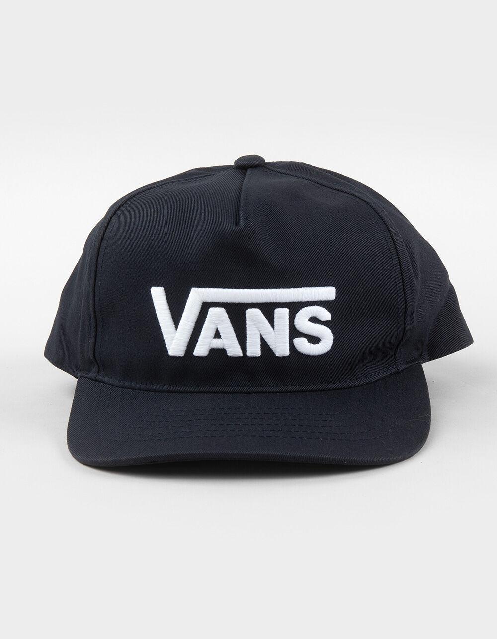 VANS Drop V Logo Snapback Hat - NAVY Product Image