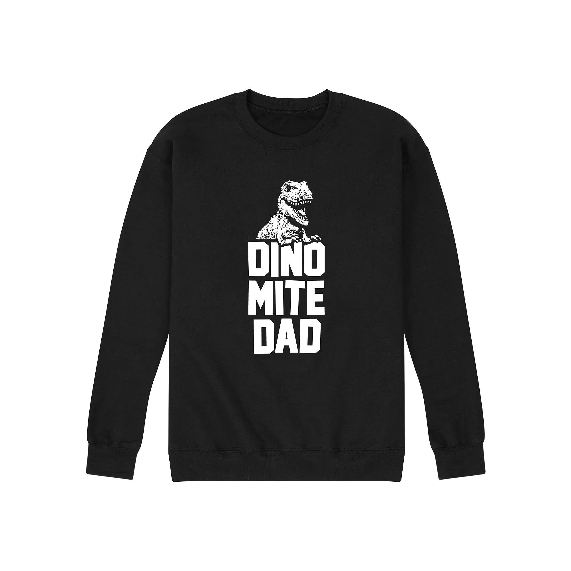Mens Dinomite Dad Tyrannosaurus Rex Graphic Sweatshirt Product Image