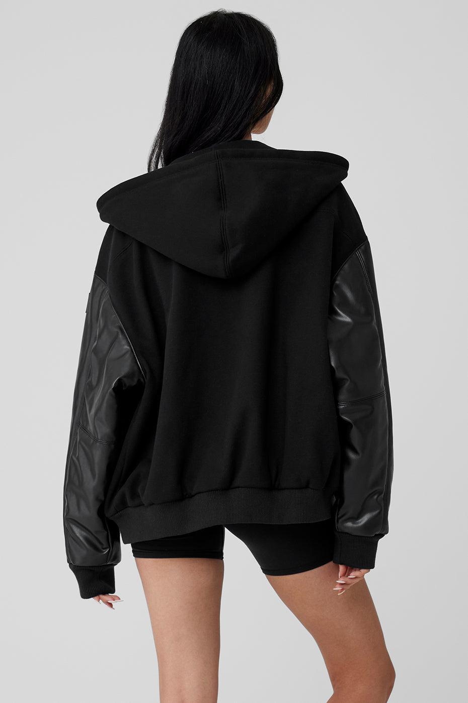 Select Hooded Bomber Jacket - Black Product Image