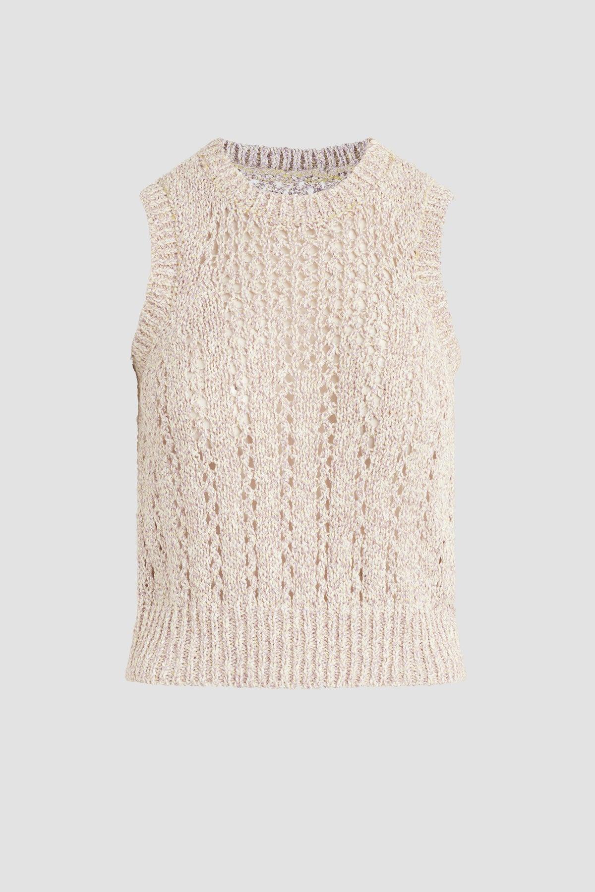 Crewneck V-Stitch Sweater Tank Female Product Image