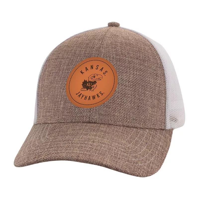 Men's Ahead Tan/White Kansas Jayhawks Pregame Adjustable Hat, Team Product Image