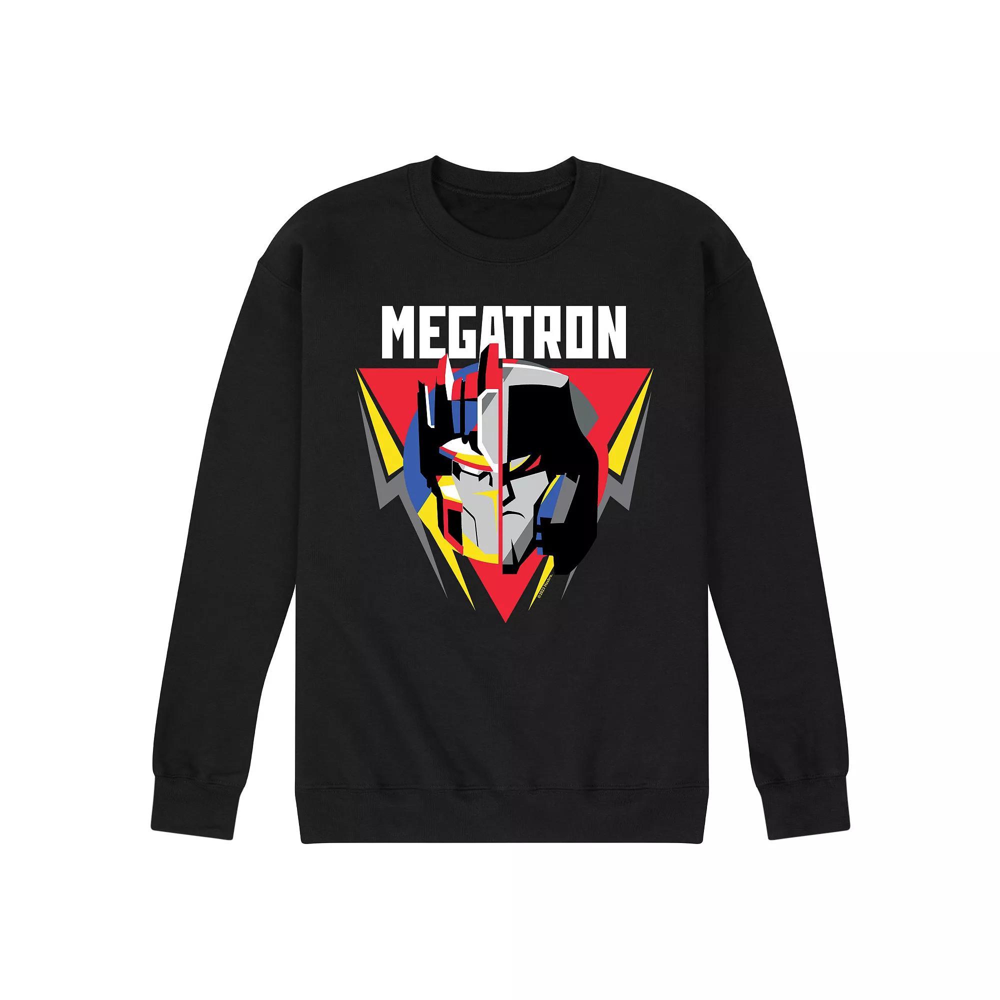 Mens Transformers Megatron Badge Fleece Sweatshirt Blue Product Image