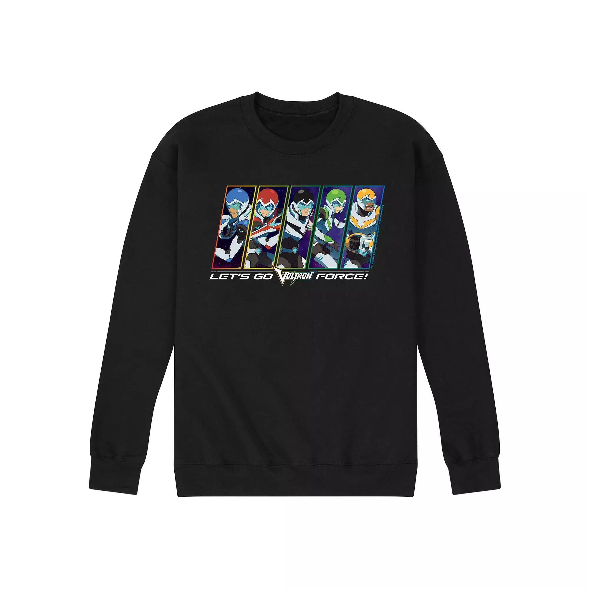 Mens Voltron Lets Go Voltron Force Fleece Sweatshirt Blue Product Image