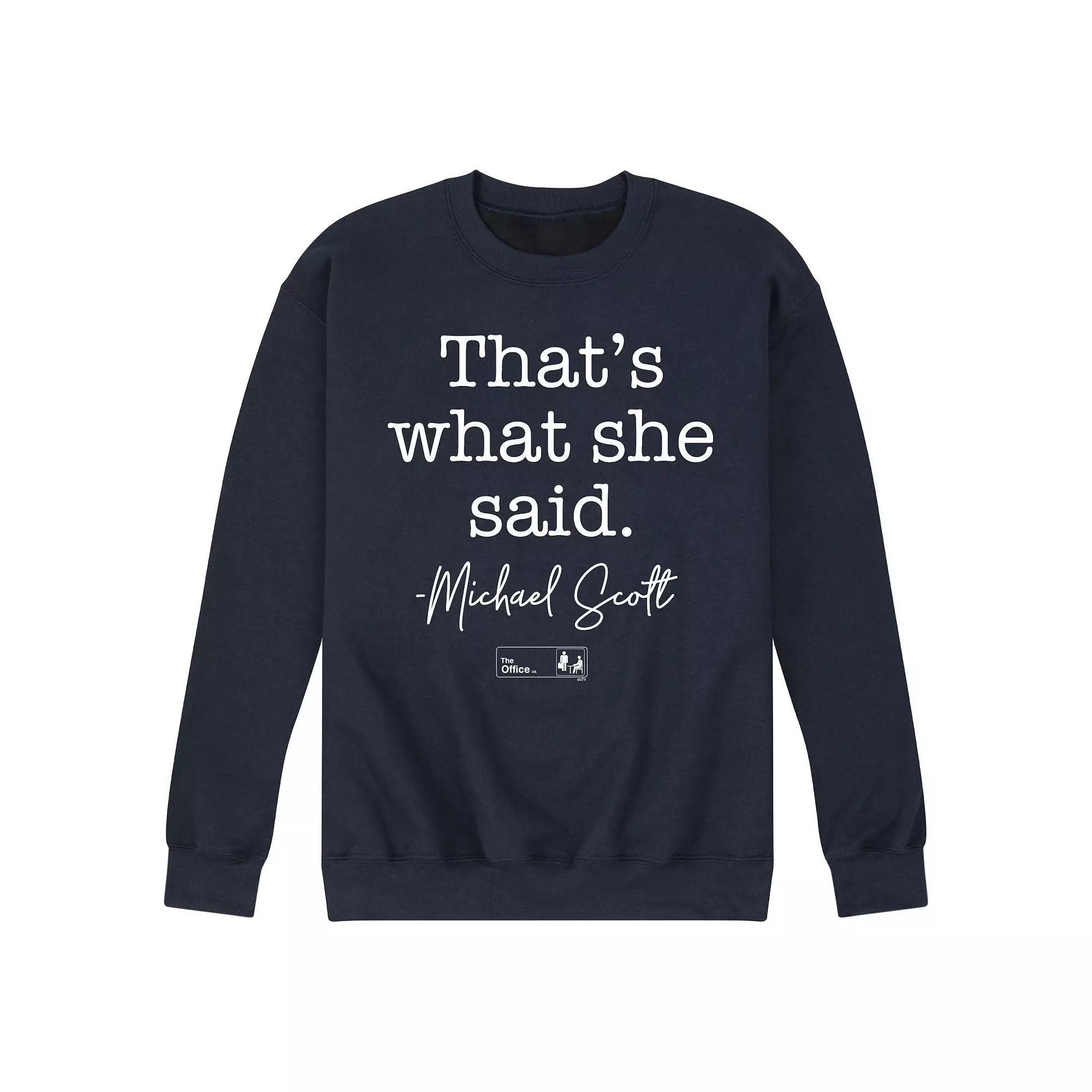 Mens The Office Thats What She Said Sweatshirt Blue Product Image