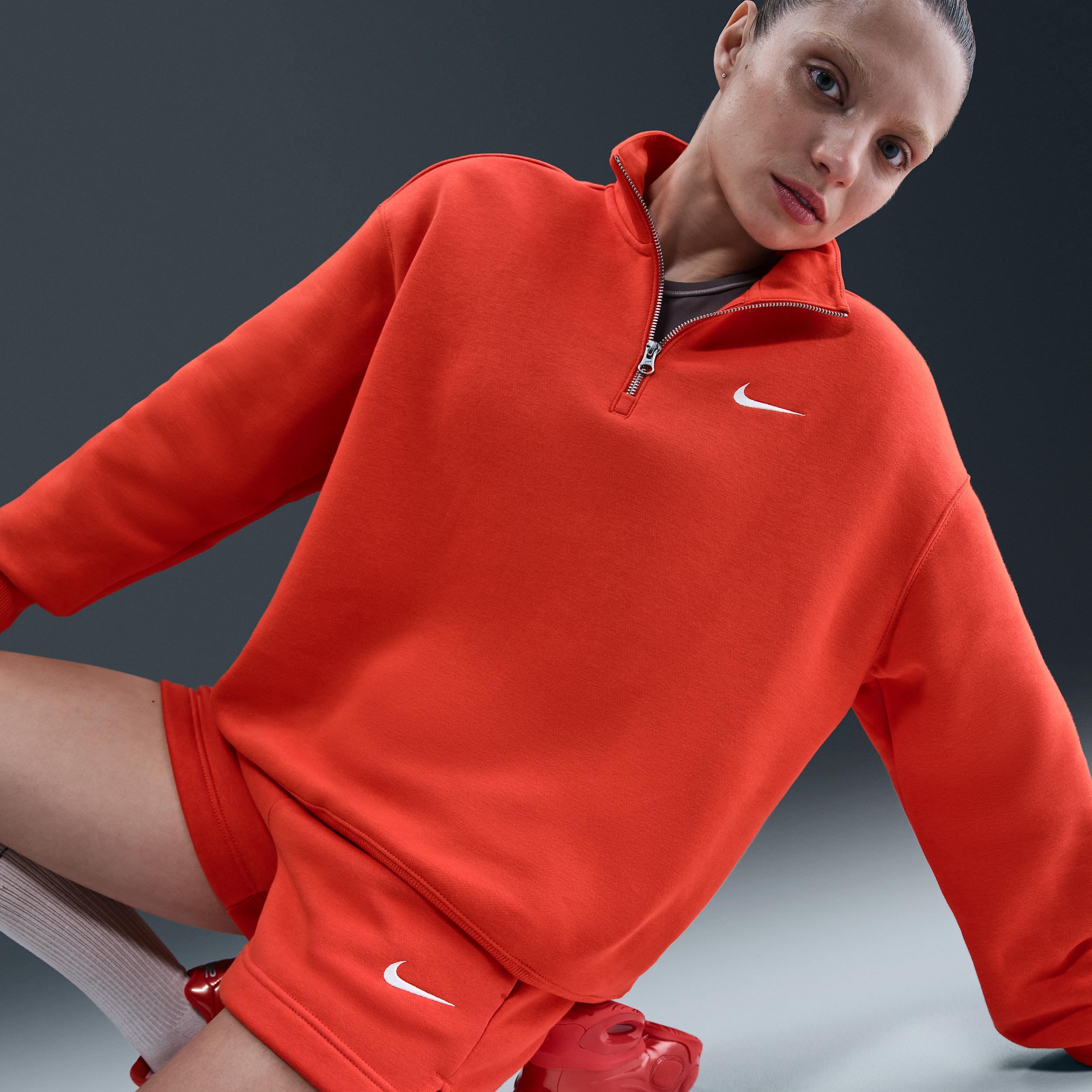 Women's Nike Sportswear Phoenix Fleece Oversized 1/4-Zip Long Sweatshirt Product Image