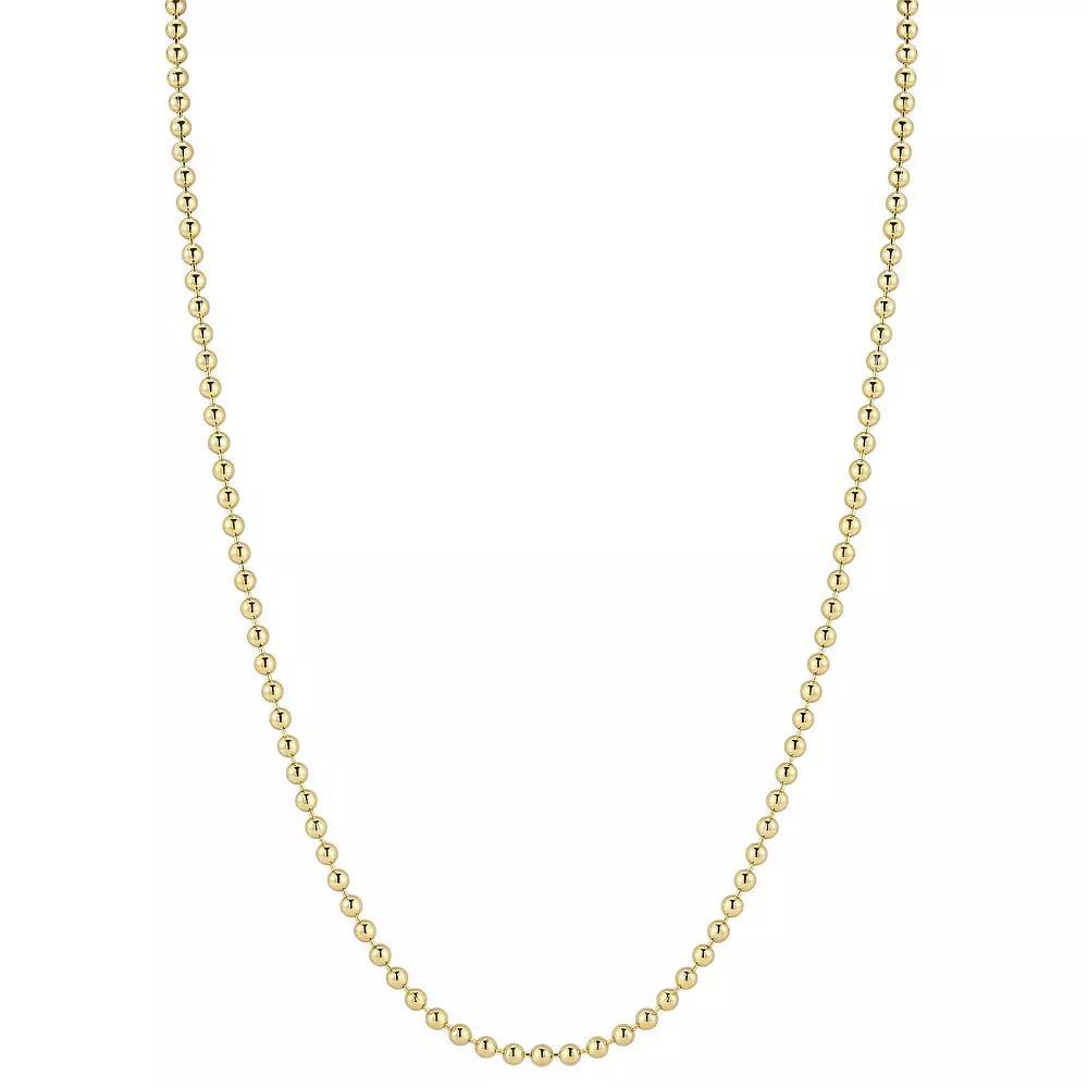 Men's Menster Sterling Silver Ball Necklace, Size: 20", Gold Tone Product Image
