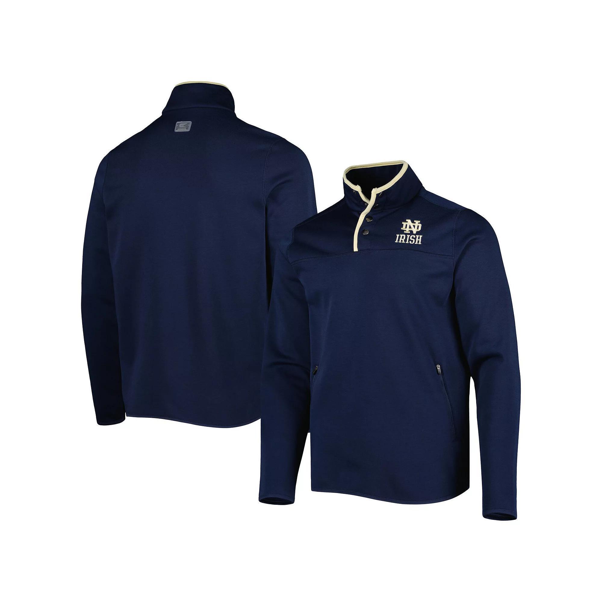 Men's Colosseum Navy Notre Dame Fighting Irish Rebound Quarter-Snap Jacket, Size: Large, Blue Product Image