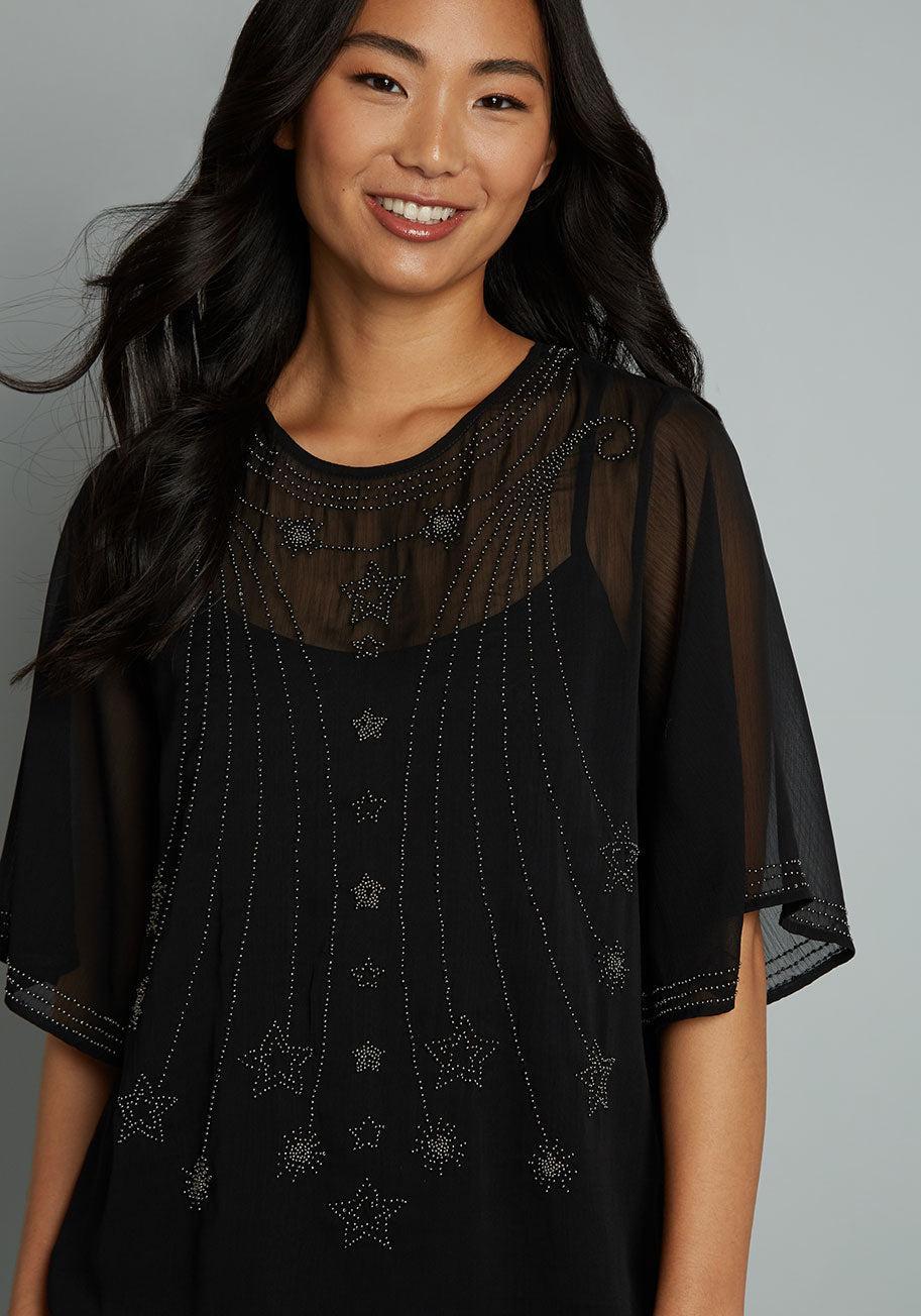 Wish I May Beaded Blouse Product Image