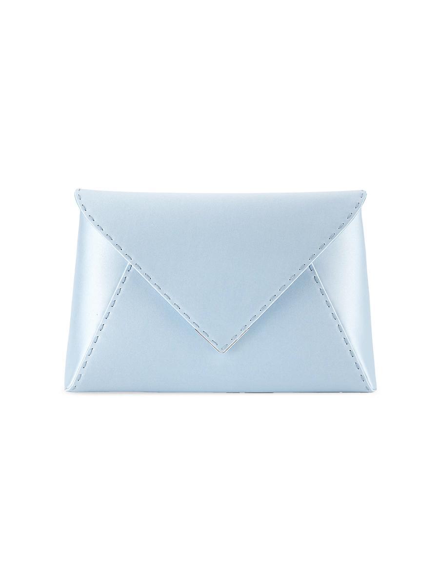 Womens Lee Pouchet Large Satin with Silver Hardware Clutch Product Image