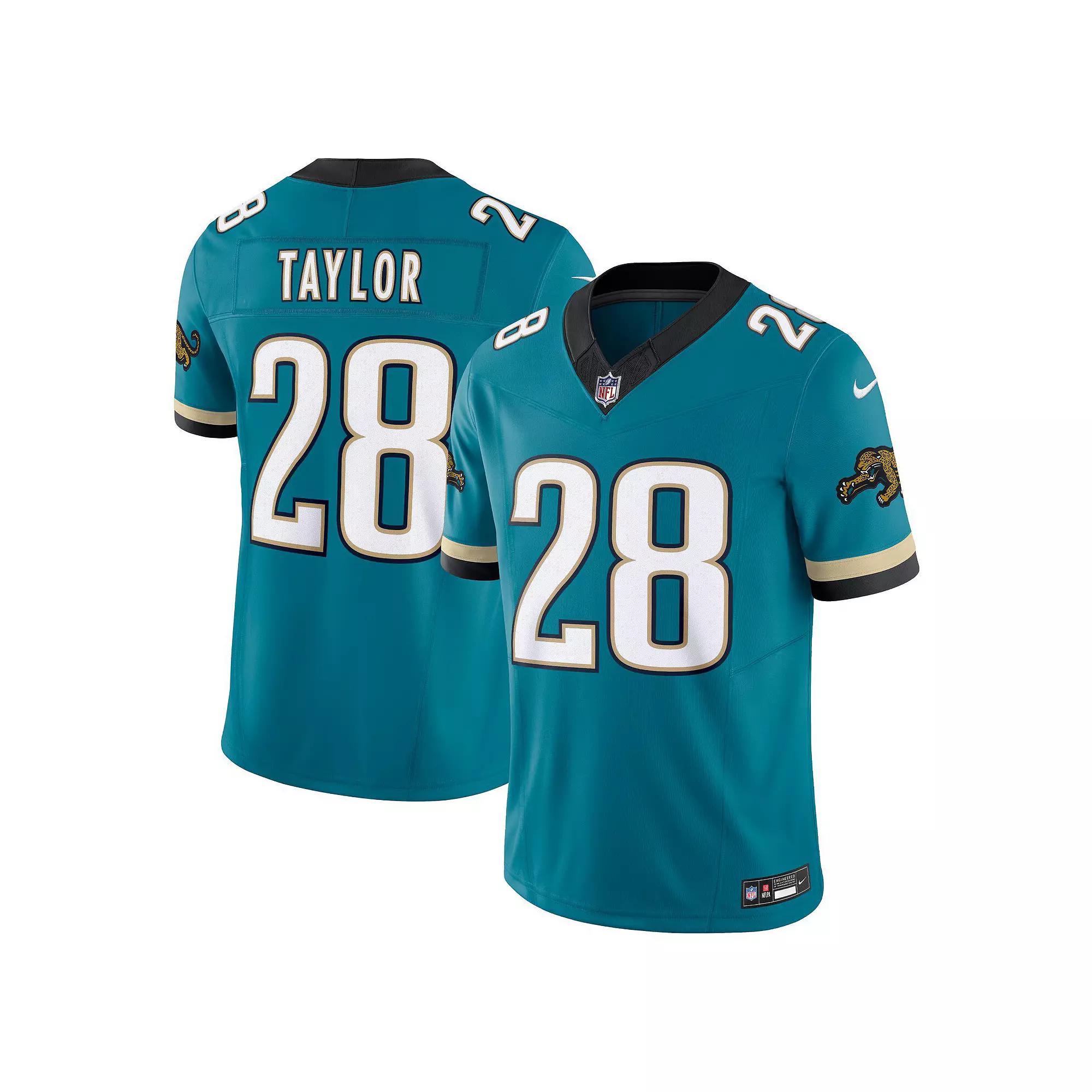 Men's Nike Fred Taylor Teal Jacksonville Jaguars Prowler Throwback Vapor F.U.S.E. Limited Retired Player Jersey, Size: Small, Blue Product Image
