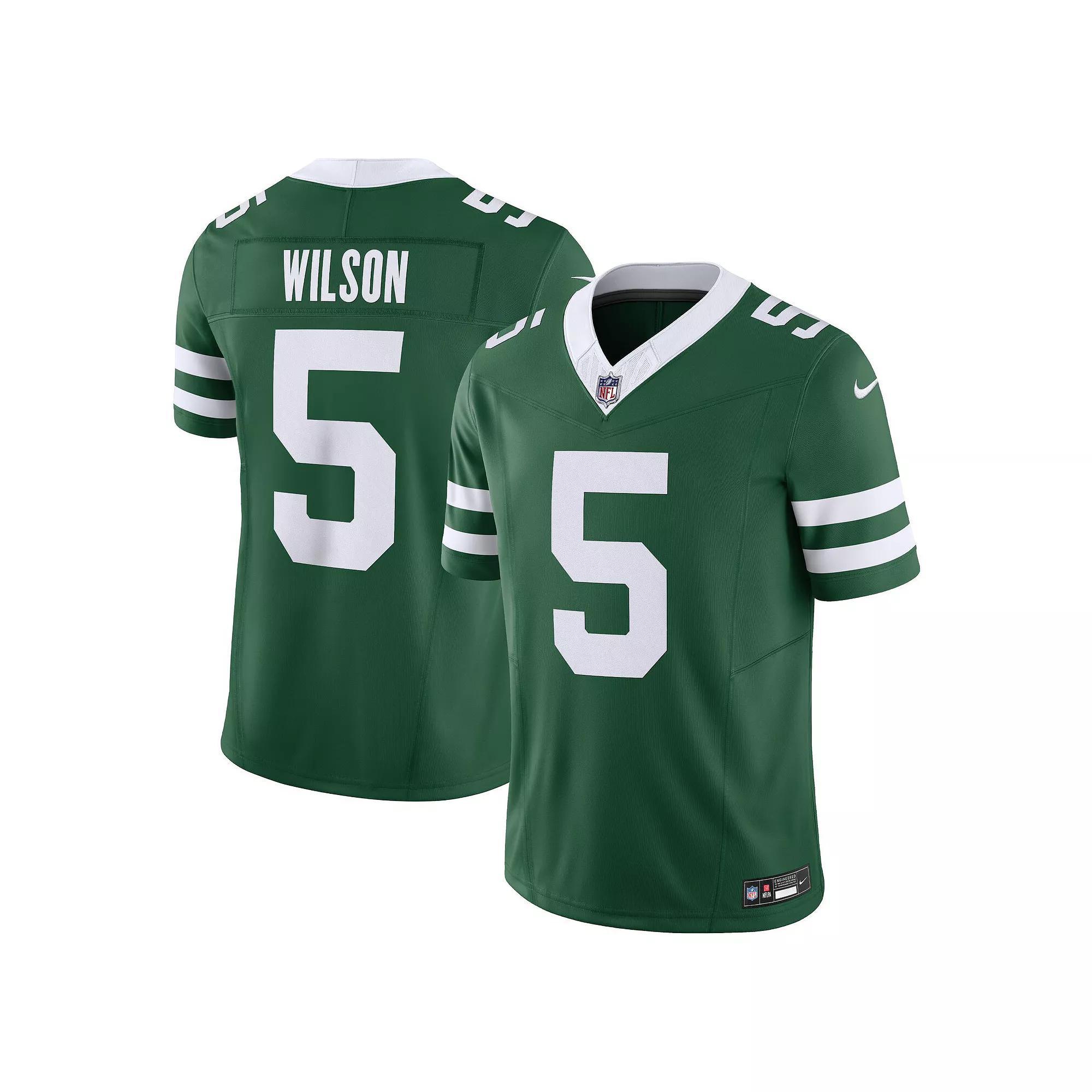 Mens Nike Garrett Wilson Legacy New York Jets Vapor F.U.S.E. Limited Jersey Product Image