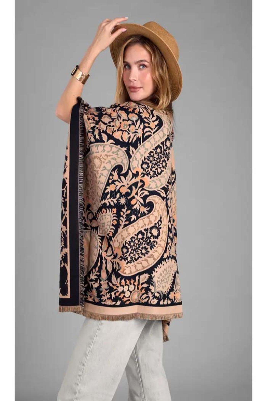 Paisley Reversible Ruana Product Image