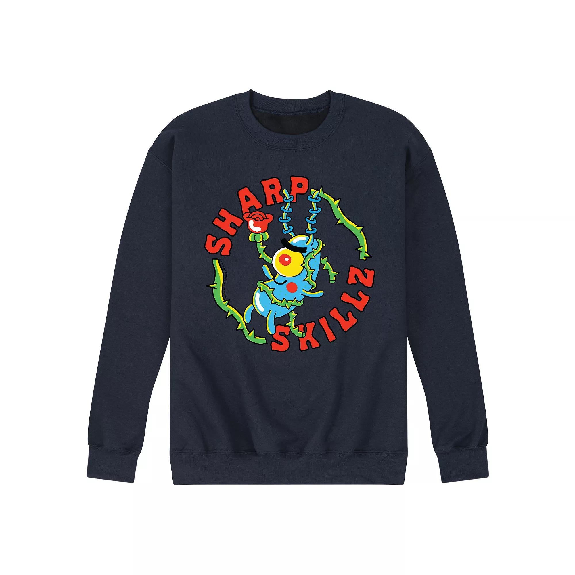 Mens SpongeBob SquarePants Plankton Fleece Sweatshirt Product Image