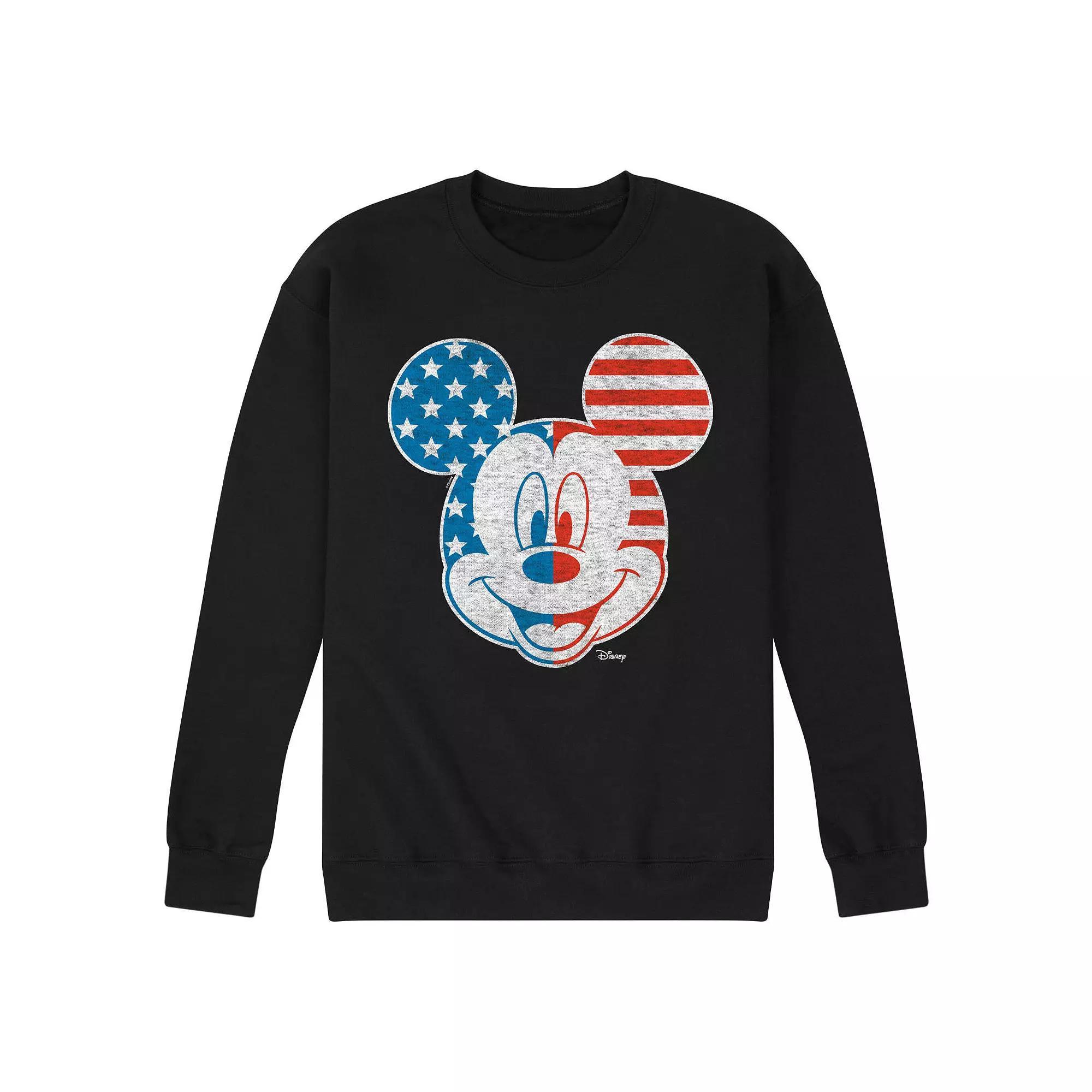 Disneys Mickey Mouse Mens Stars Stripes Fleece Sweatshirt Product Image