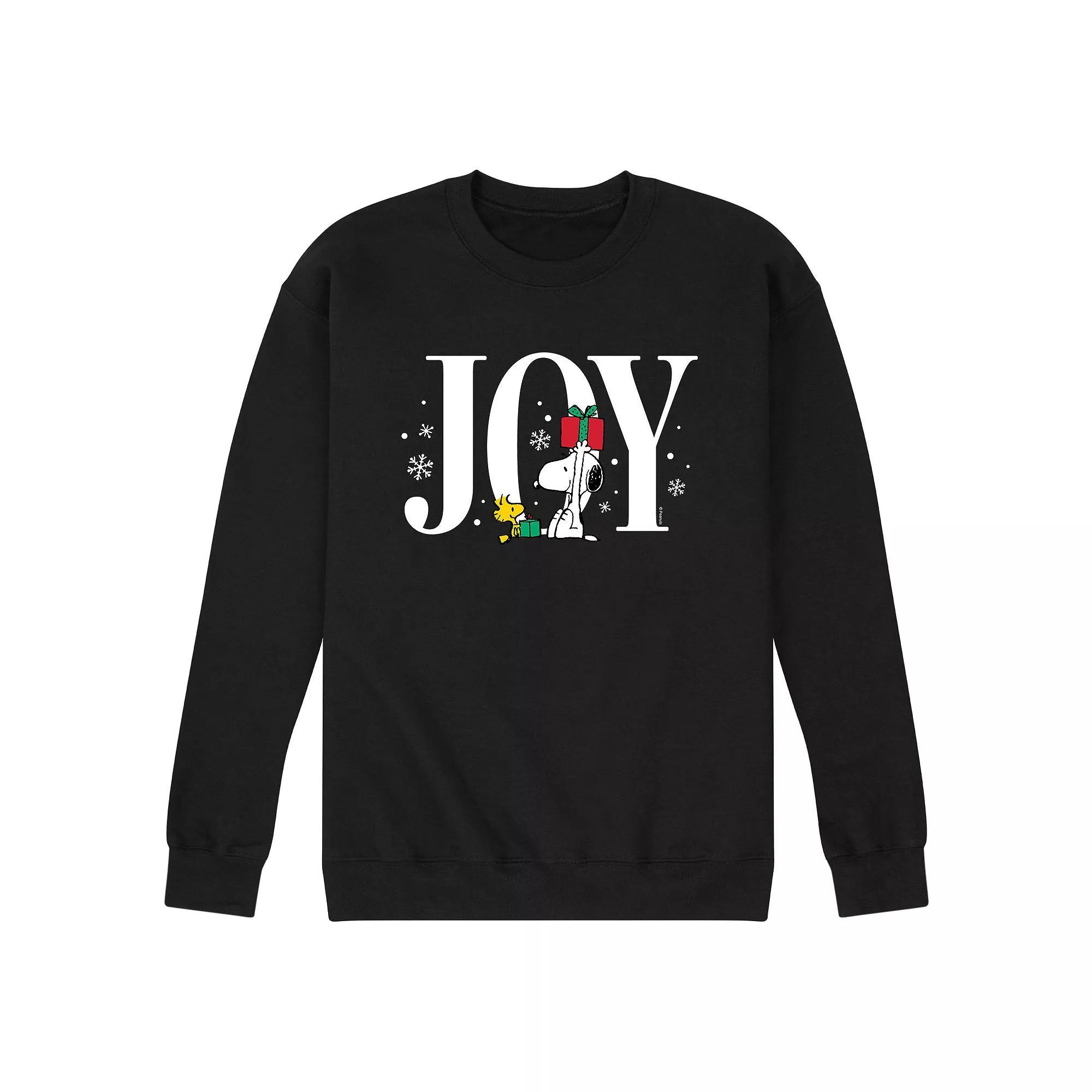 Men's Peanuts Snoopy Woodstock Joy Sweatshirt, Size: Small, Black Product Image