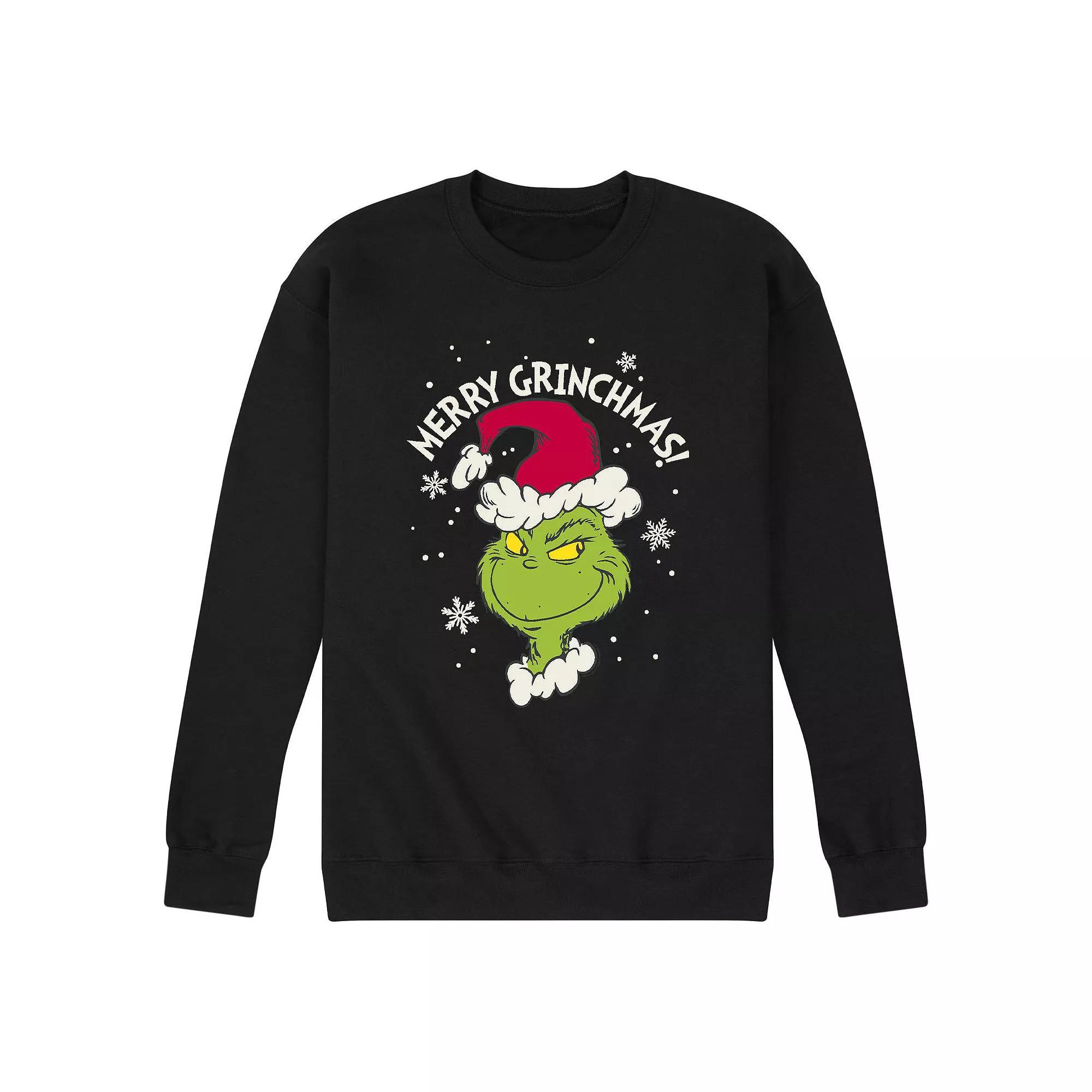 Men's Dr. Suess The Grinch Grinchmas Sweatshirt, Size: Large, Black Product Image