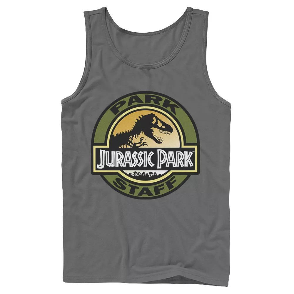 Men's Jurassic Park Staff Icon T-Rex Skeleton Tank Top, Size: Large, Black Product Image
