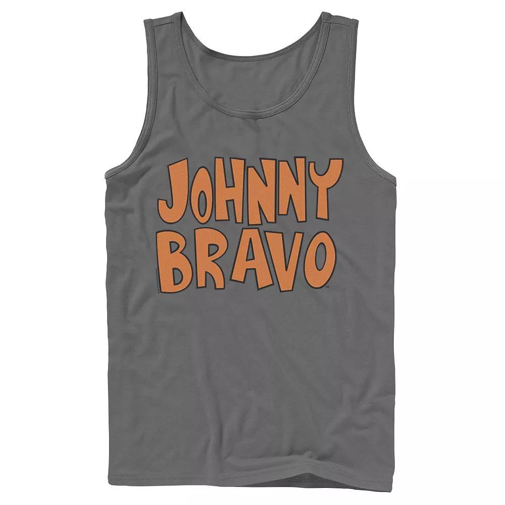 Mens Cartoon Network Johnny Bravo Logo Tank Top Grey Product Image