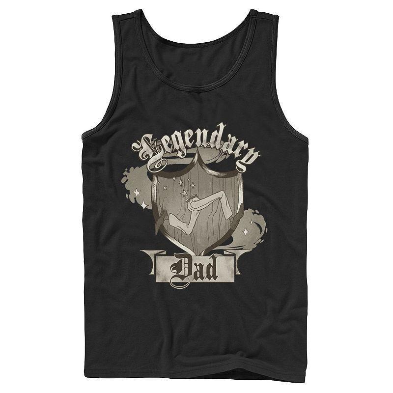 Disney / Pixar's Onward Men's Legendary Dad Crest Tank Top, Size: Large, Black Product Image