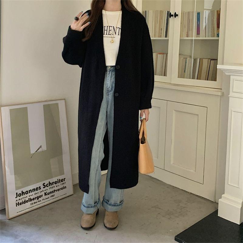 V-Neck Midi Cardigan Product Image