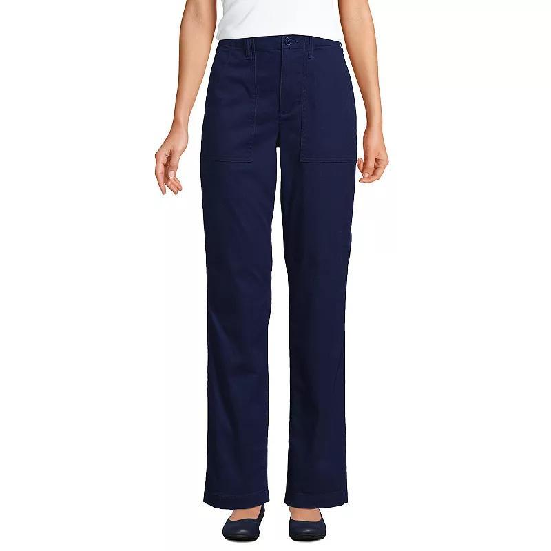 Women's Lands' End High Rise Chino Utility Pants, Size: 6, Rich Red Product Image