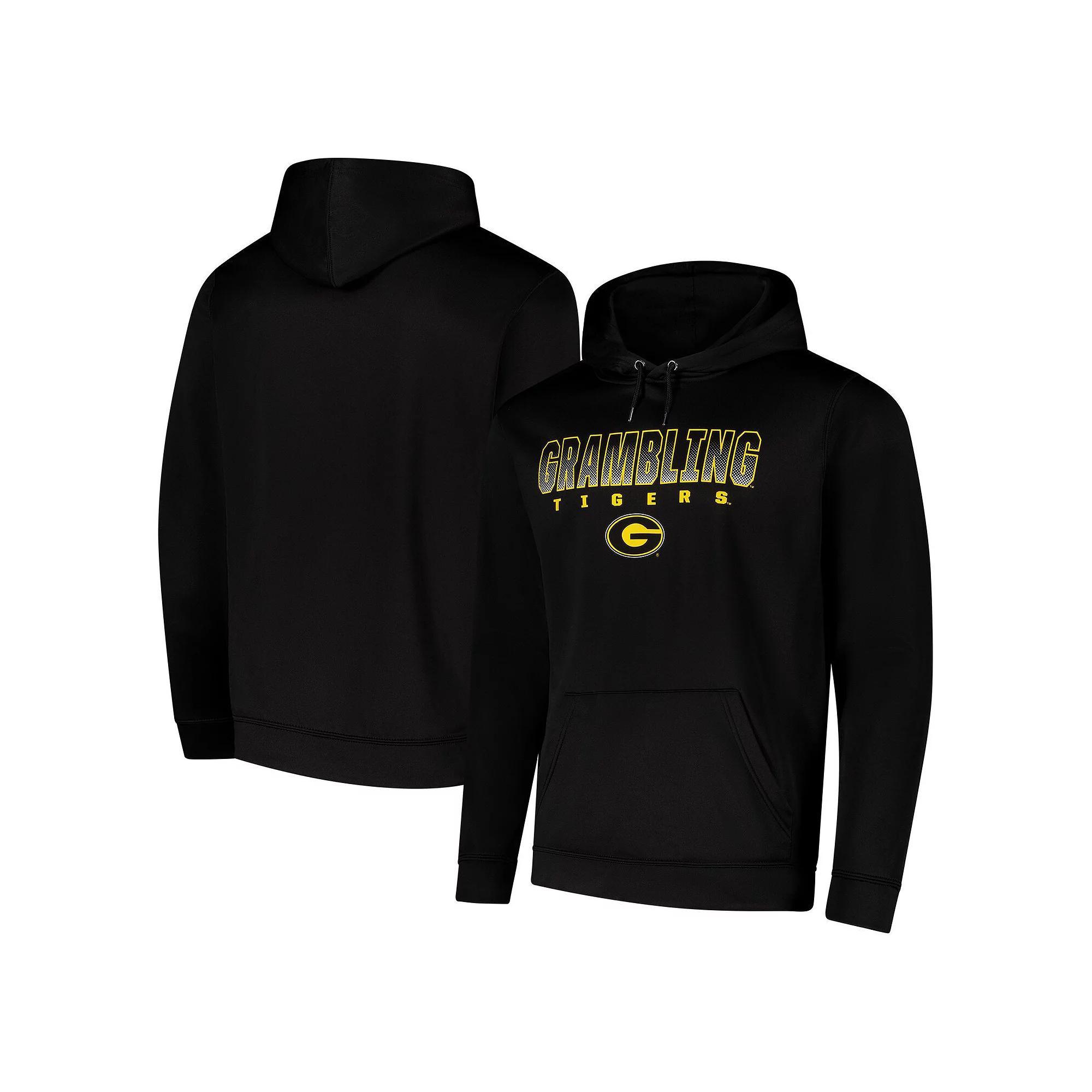 Men's Colosseum  Black Grambling Tigers Blackout 3.0 Pullover Hoodie, Size: 2XL, Nc2 Black Product Image