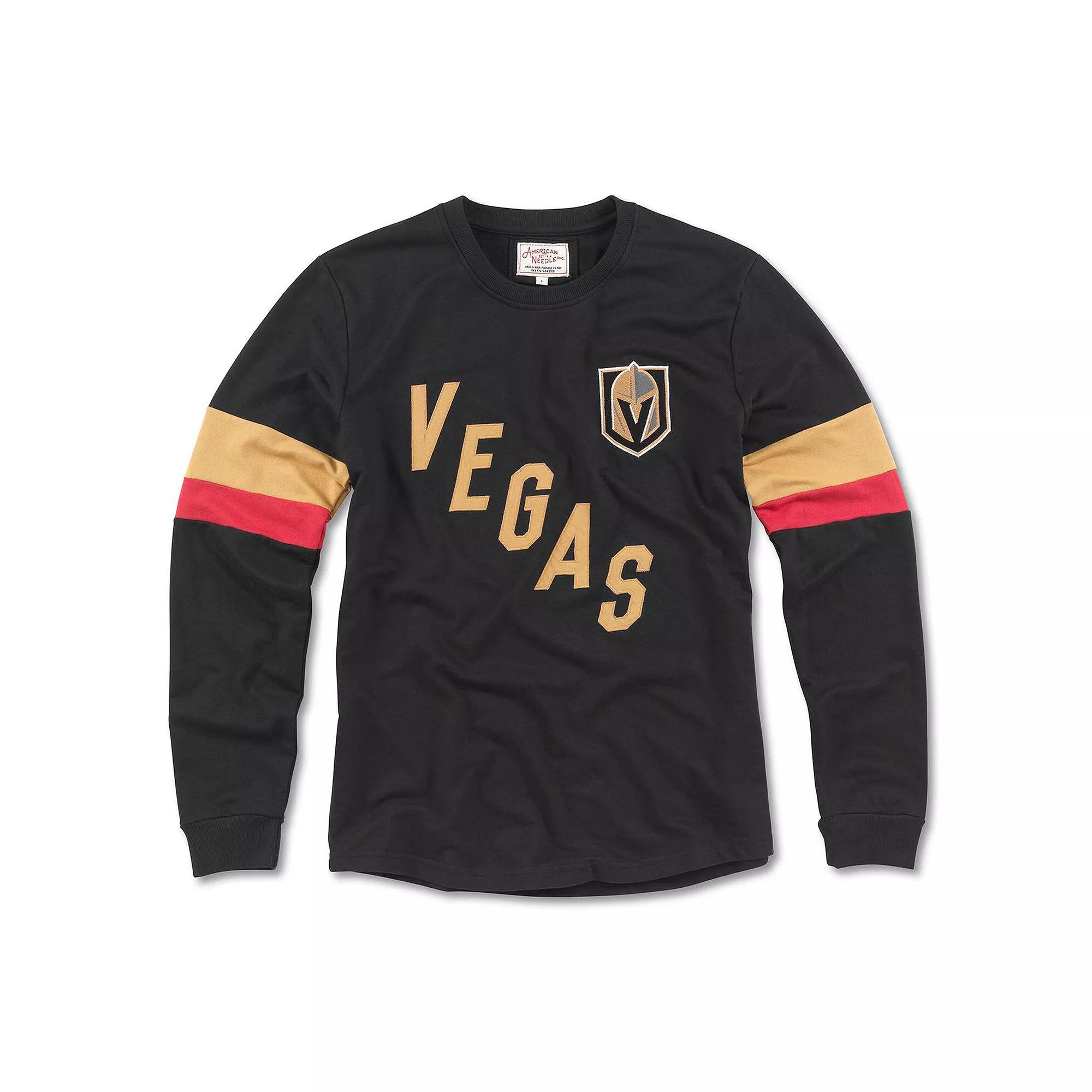 Men's American Needle Black Vegas Golden Knights Sudbury Long Sleeve T-Shirt, Size: Small, Lvk Black Product Image