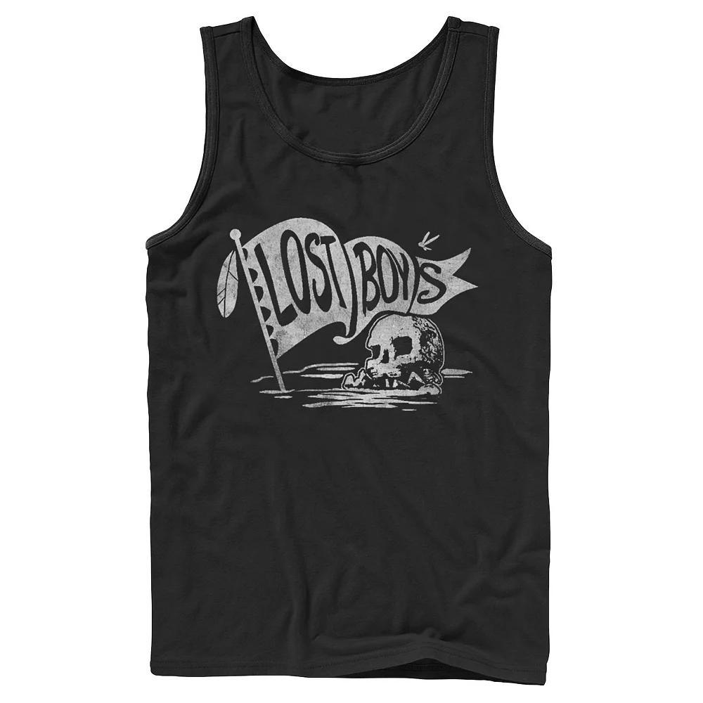 Men's Disney's Peter Pan The Lost Boys Skull Clan Banner Tank Top, Size: Large, Black Product Image