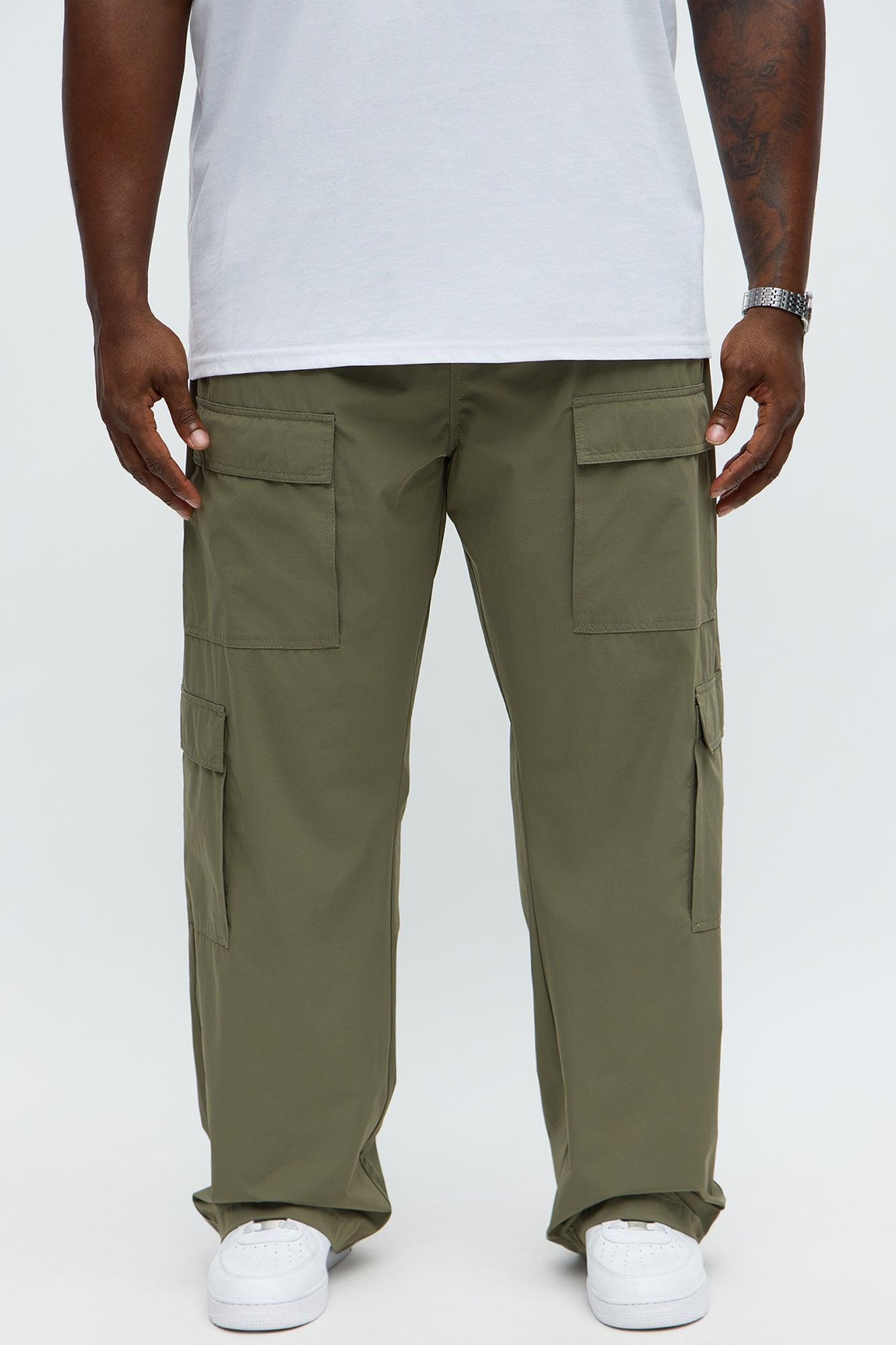 Straight Many Phases Cargo Pants - Olive Product Image