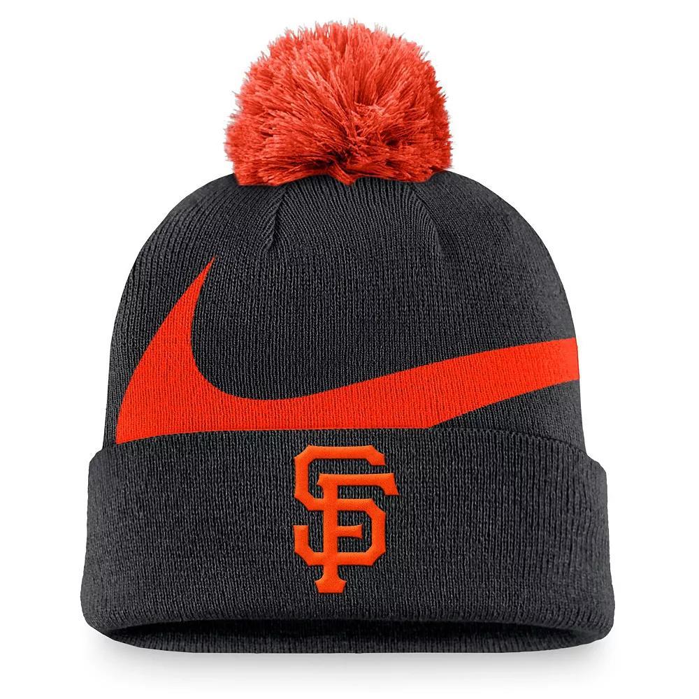 San Francisco Giants Peak Nike Mens MLB Cuffed Pom Beanie Product Image