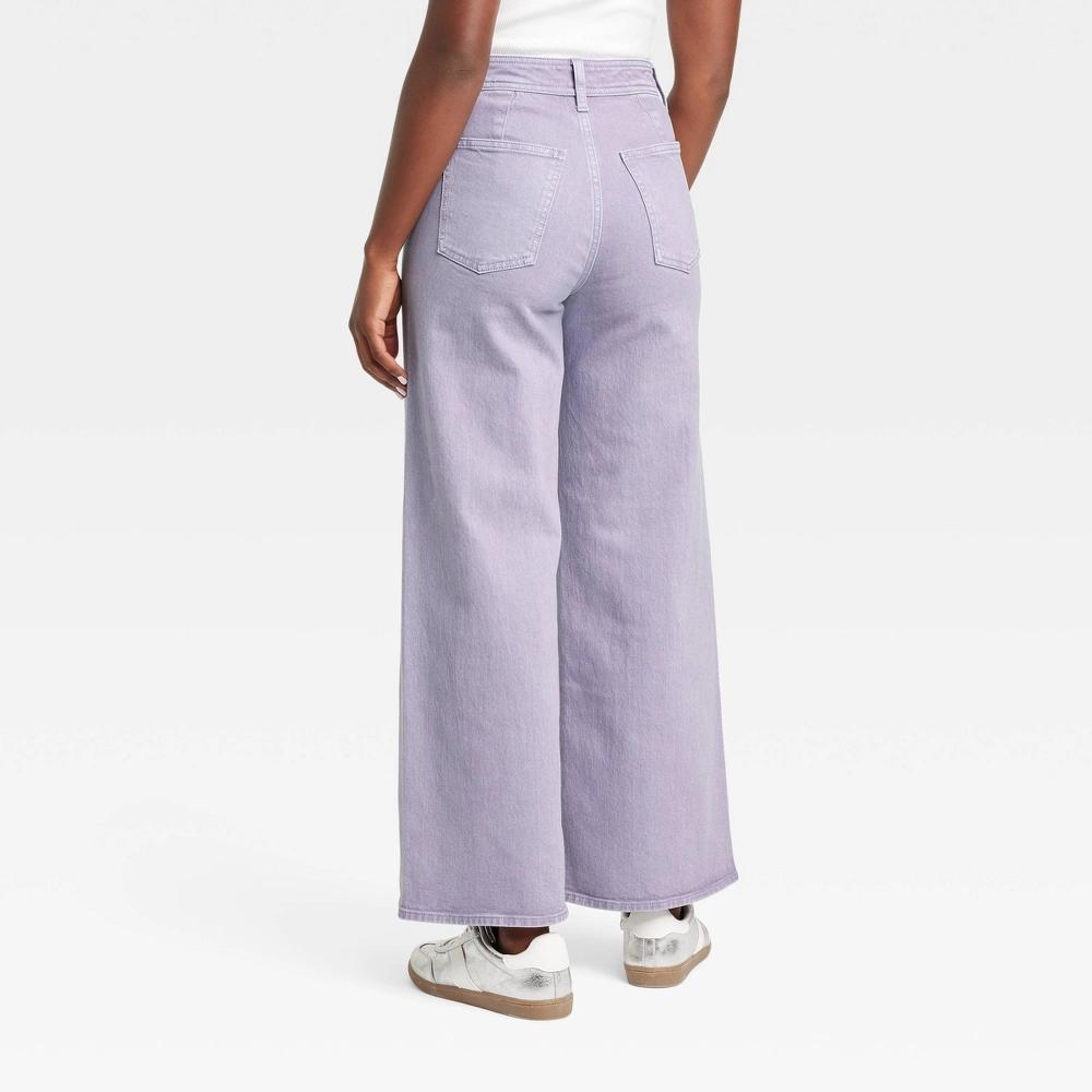 Womens High-Rise Sailor Wide Leg Ankle Jeans - Universal Thread Purple 16 Product Image