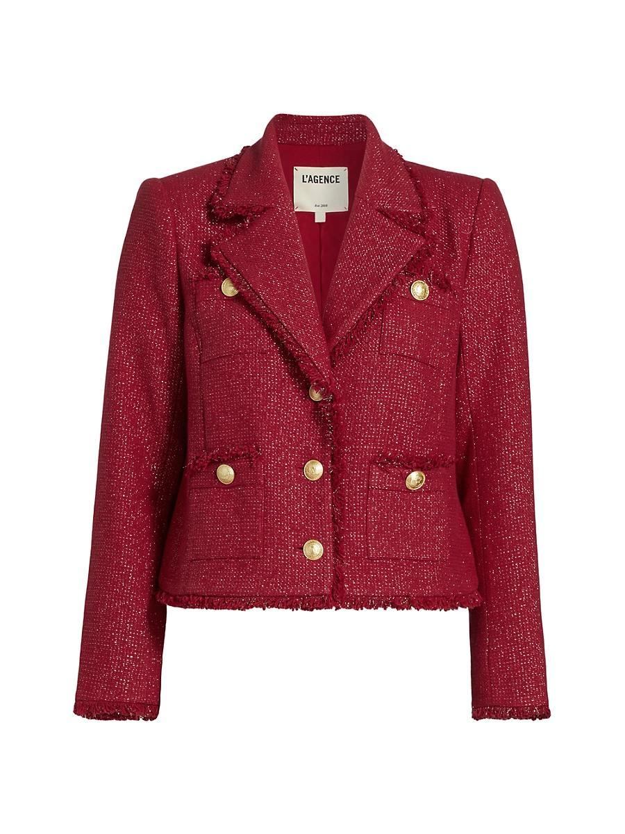 Womens Sylvia Metallic Tweed Jacket Product Image