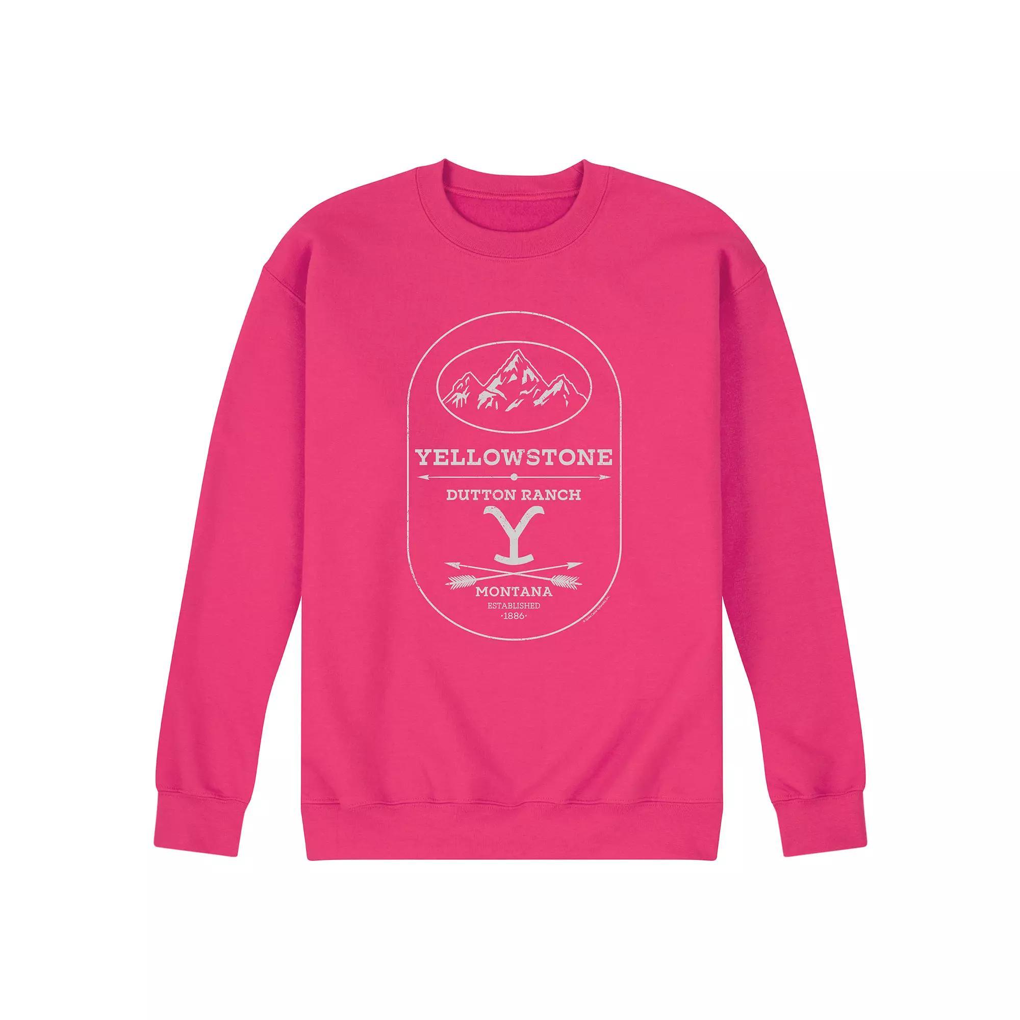 Men's Yellowstone Stone Dutton Fleece Sweatshirt, Size: Large, Blue Product Image