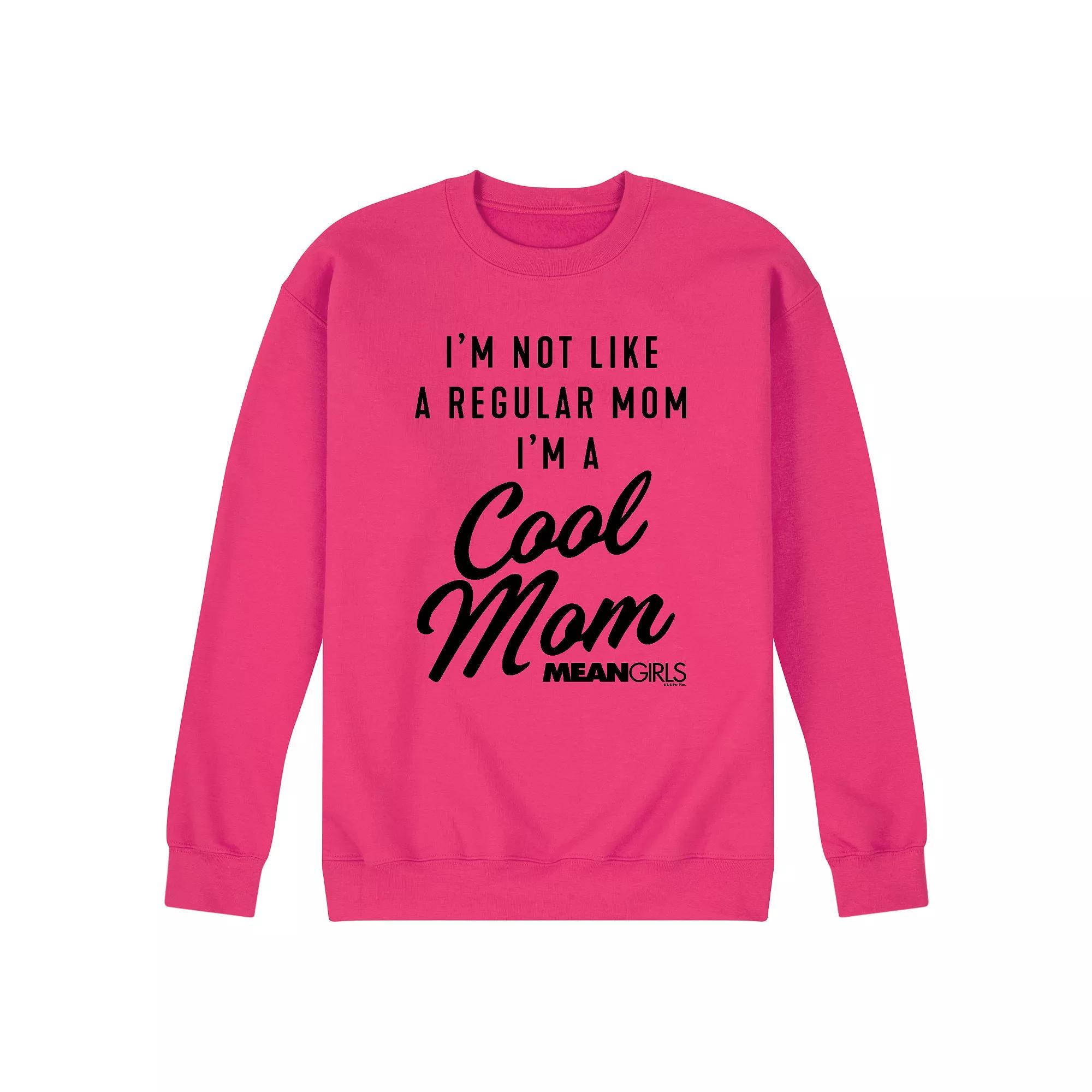 Mens Mean Girls Cool Mom Fleece Sweatshirt Grey Gray Product Image