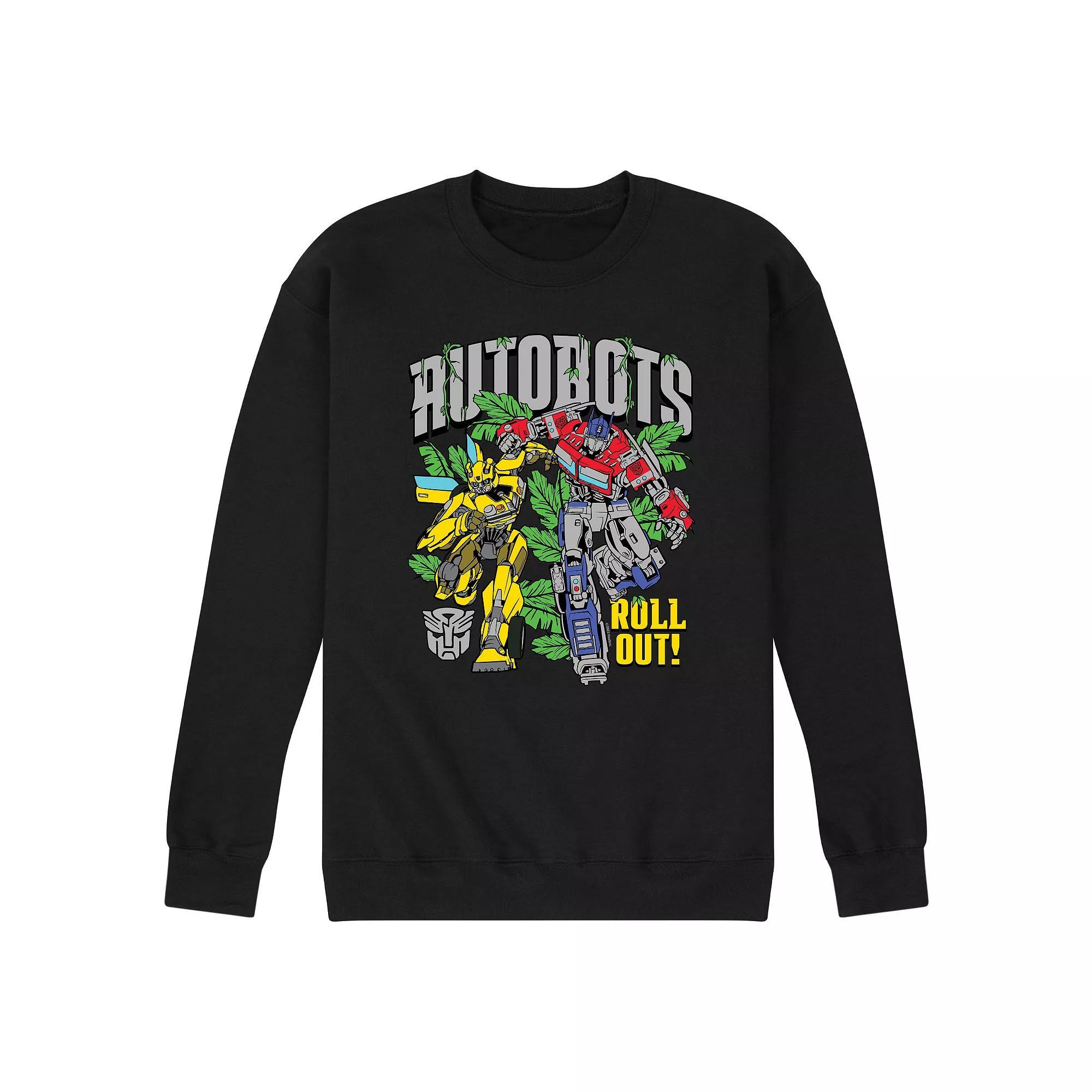 Mens Transformers Autobots Roll Out Fleece Sweatshirt Blue Product Image