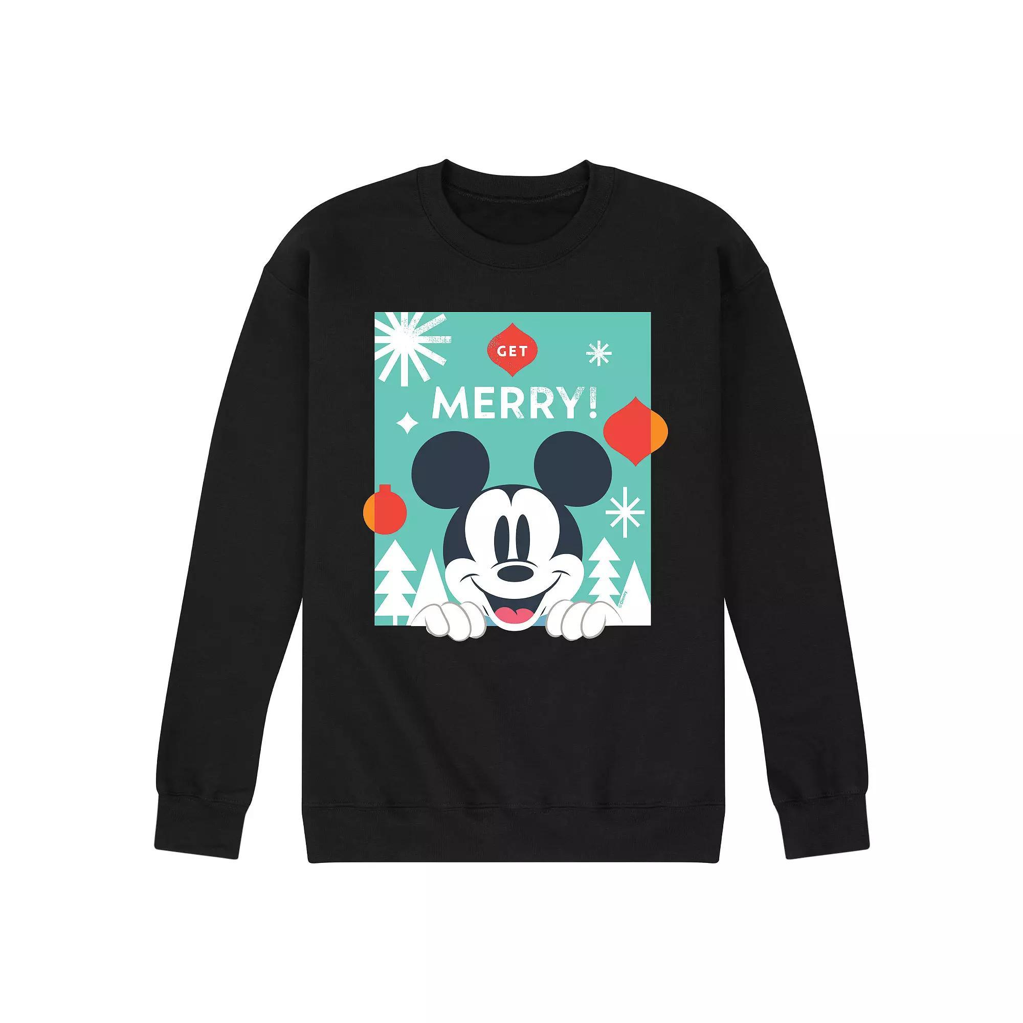 Disney's Men's Get Merry Fleece, Size: Large, Black Product Image