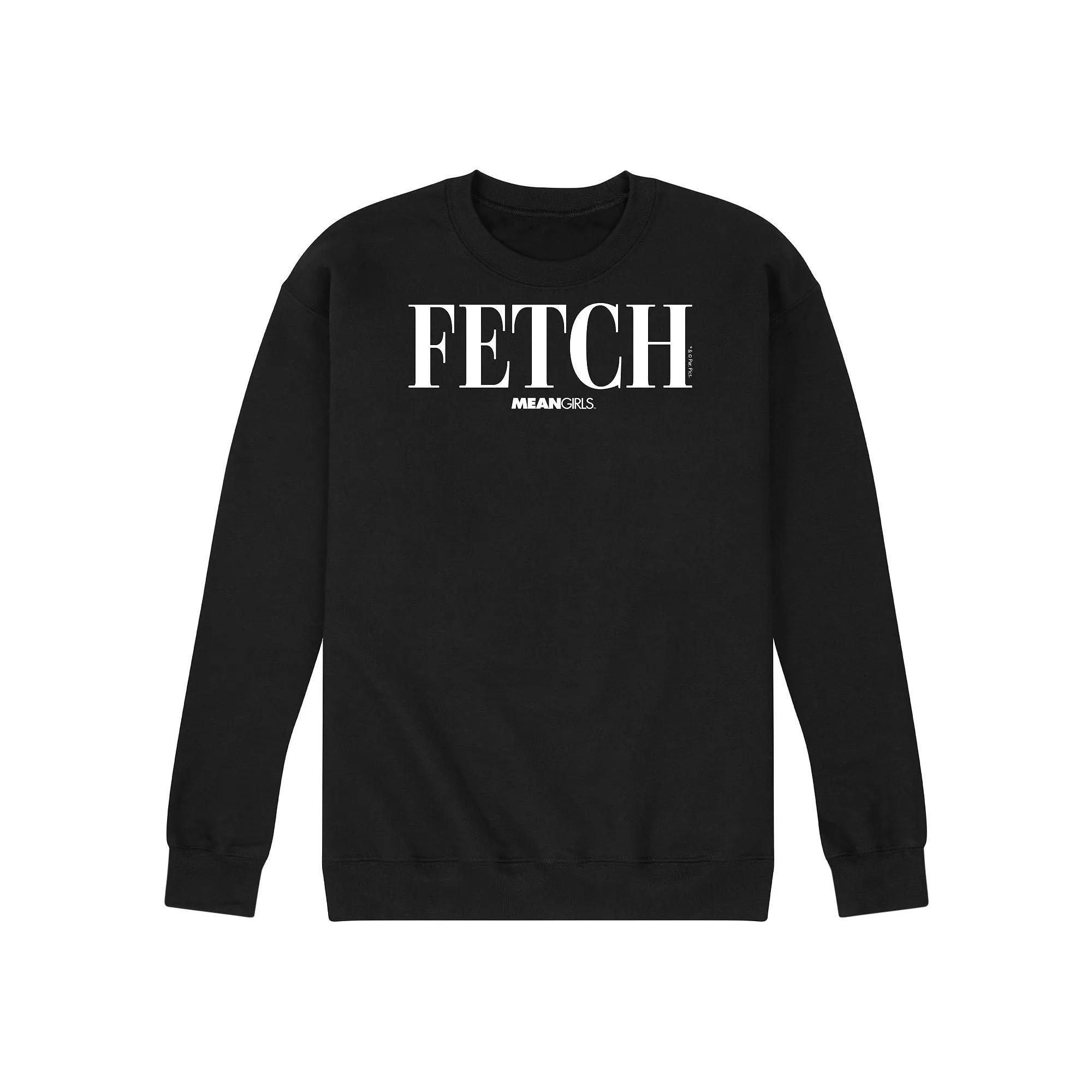 Mens Mean Girls Fetch Fleece Sweatshirt Pink Product Image