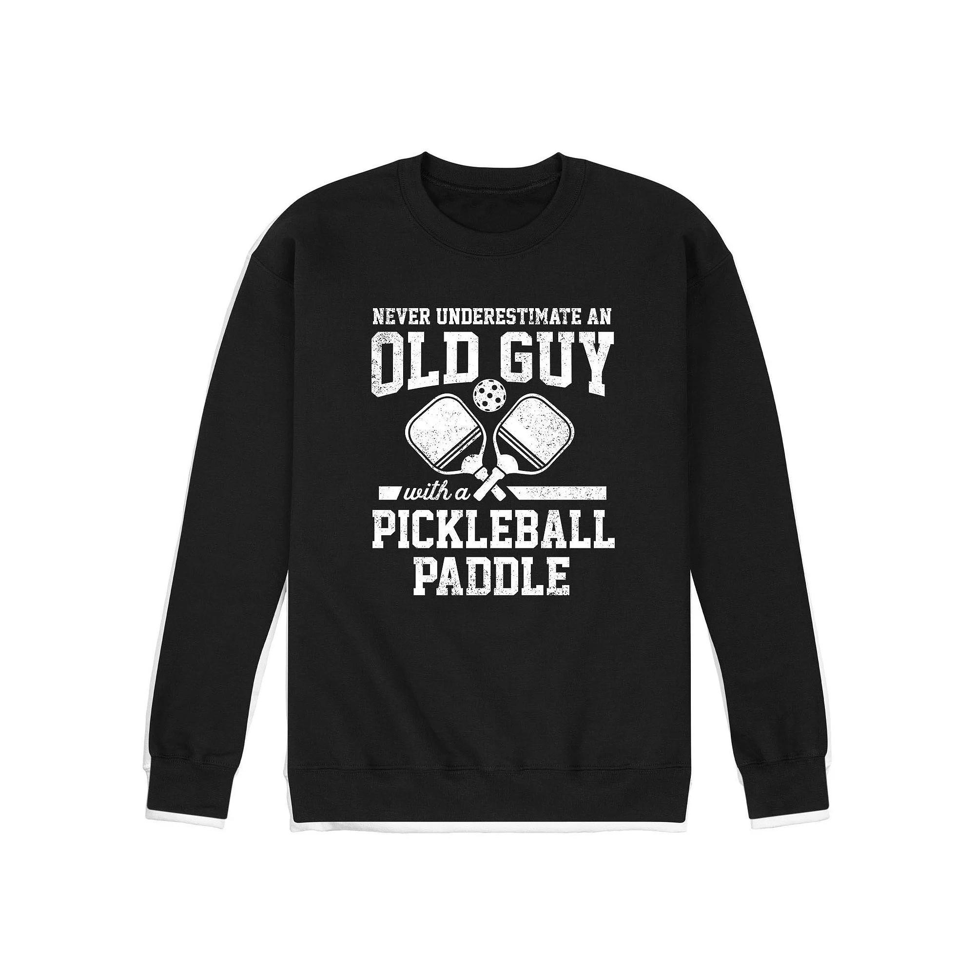 Men's Never Underestimate Old Guy Pickleball, Size: Medium, Black Product Image