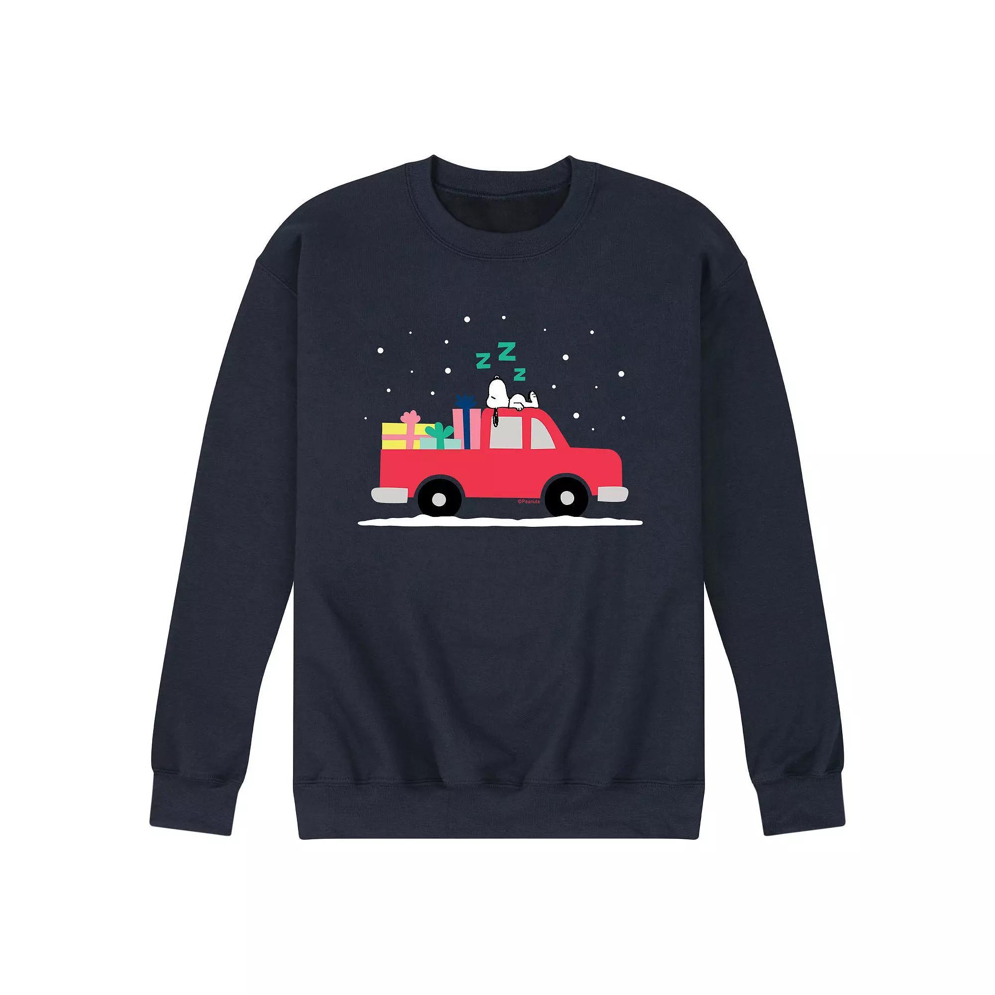 Mens Peanuts Snoopy Sleep Sweatshirt Blue Product Image