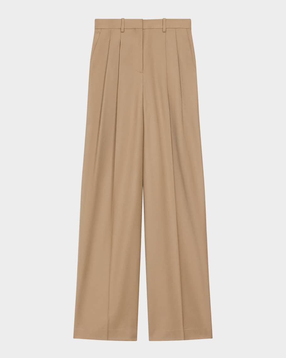 Flannel Double-Pleat Pants Product Image