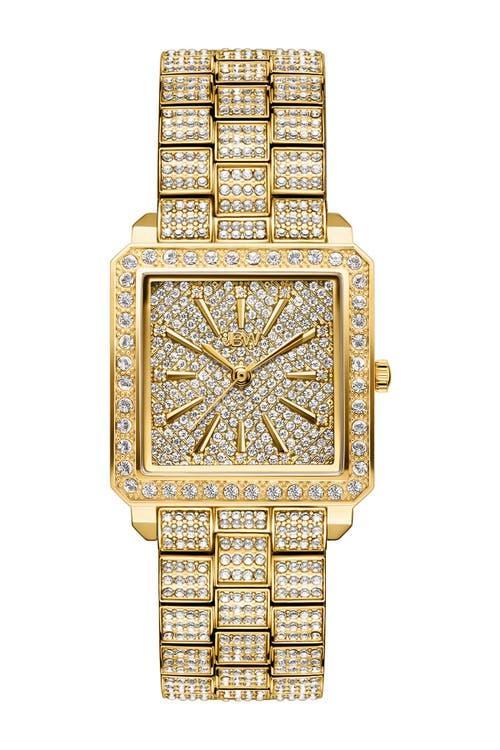 Jbw Womens Cristal 18k Gold-plated Stainless Steel Watch, 28mm Product Image