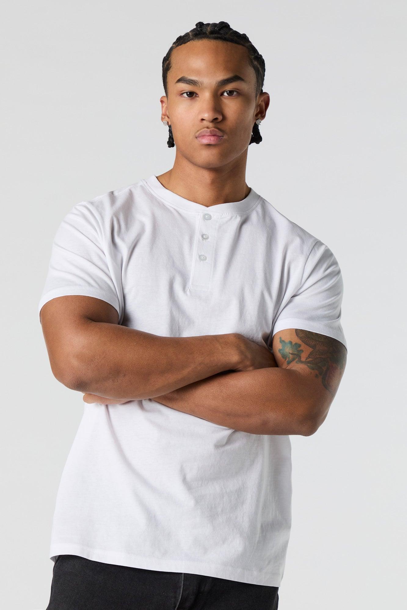 Solid Henley T-Shirt Male Product Image