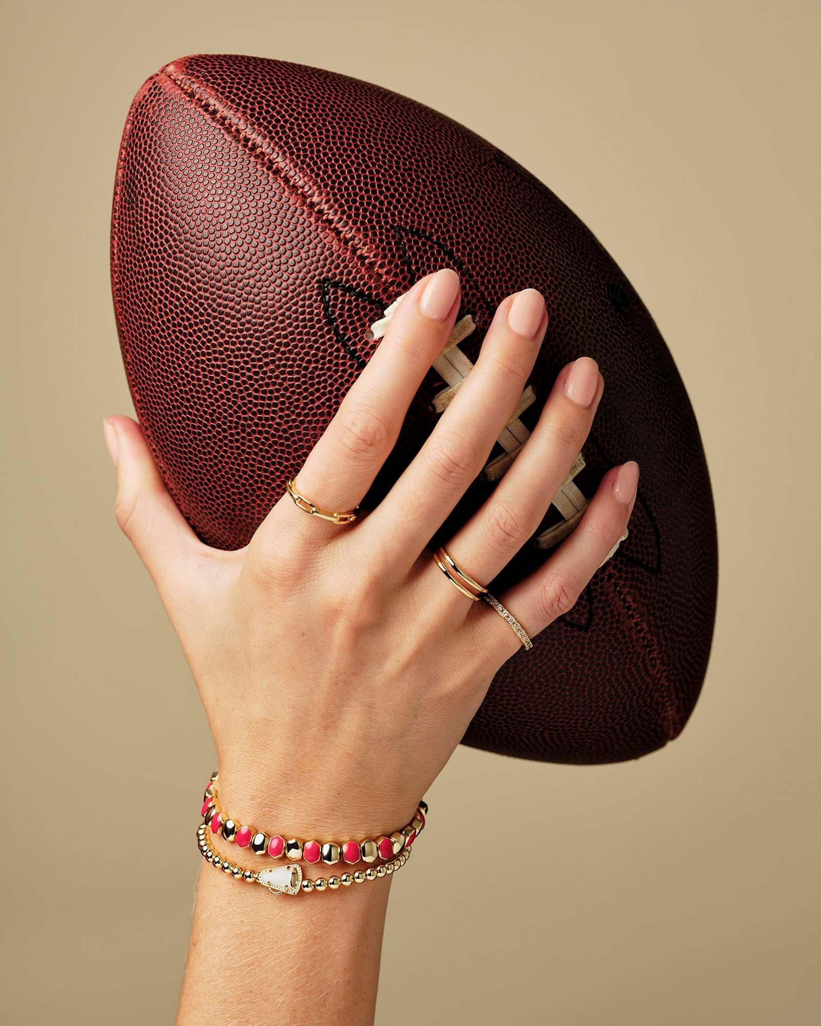 Daphne Enamel Gold Stretch Bracelet Product Image