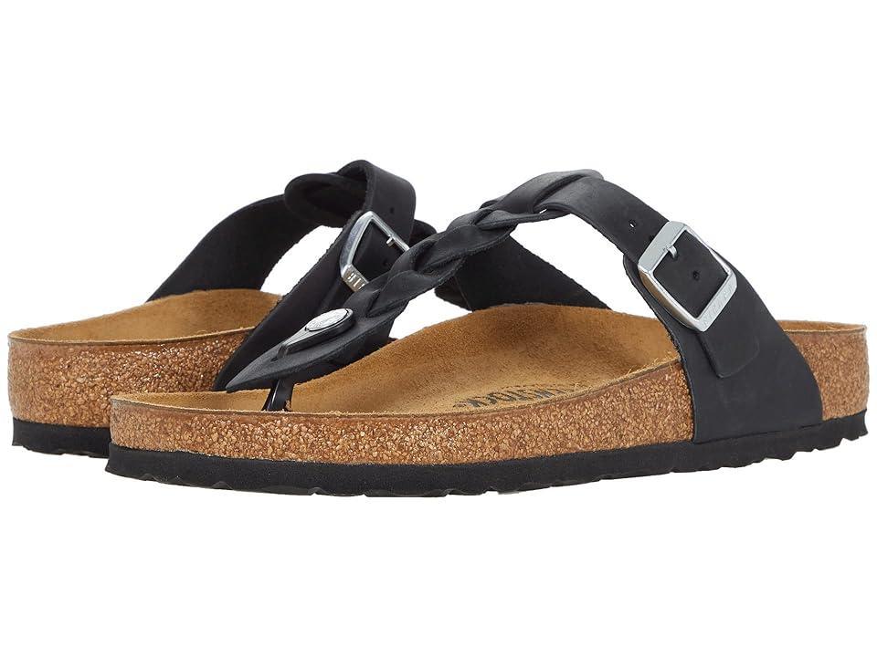 Birkenstock Womens Gizeh Braided Oiled Leather Thong Sandals Product Image