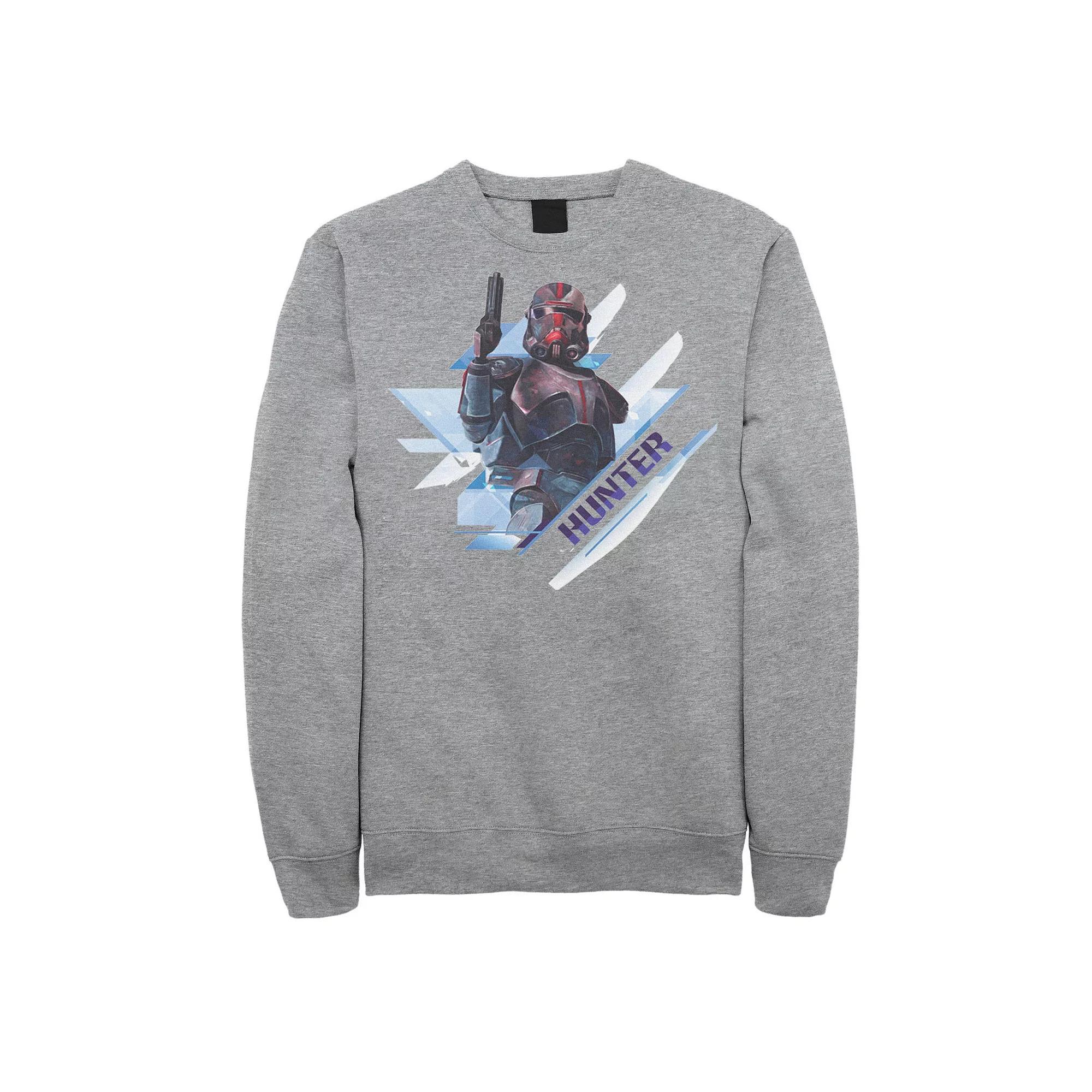 Men's Star Wars The Clone Wars Hunter Painted Sweatshirt, Size: 3XL, Athletic Grey Product Image