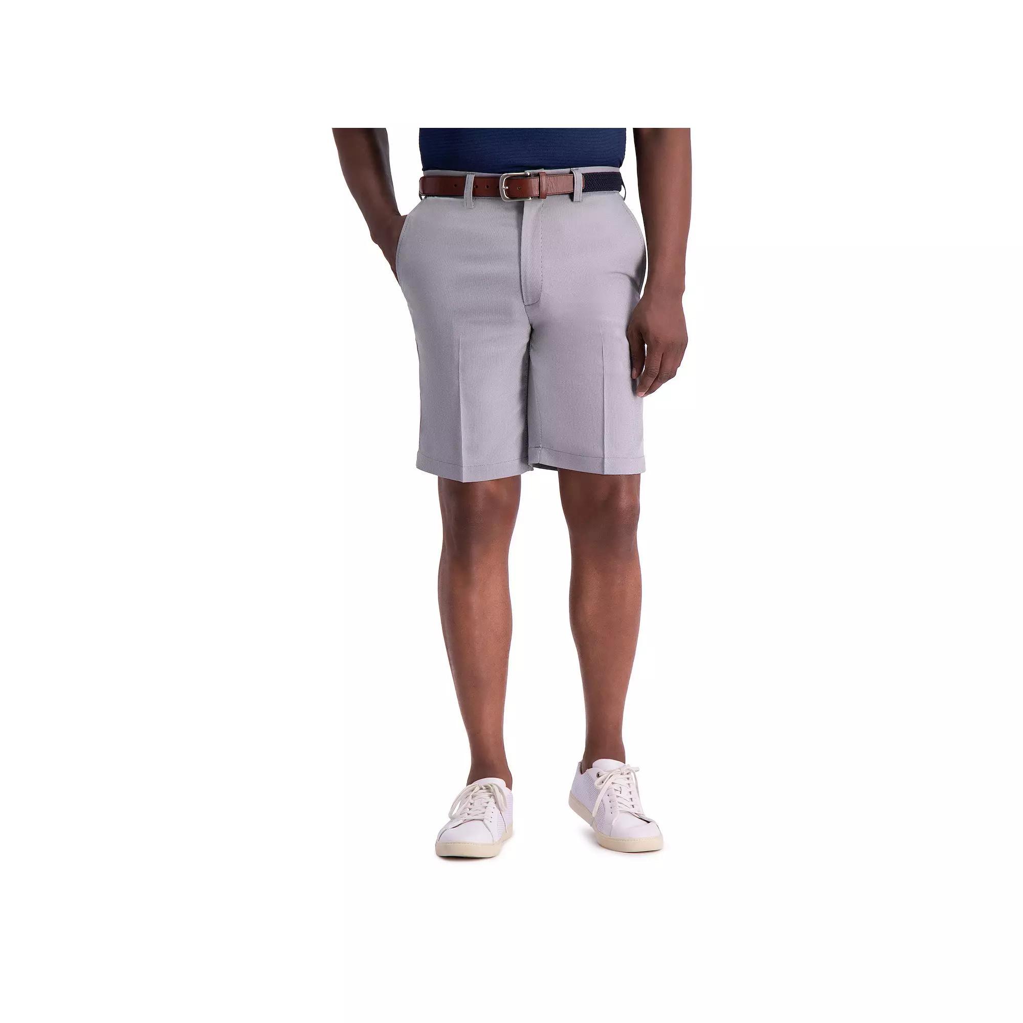 Mens Haggar 9.5 Cool 18 PRO Straight-Fit Solid Oxford Stretch Flat-Front Shorts Product Image