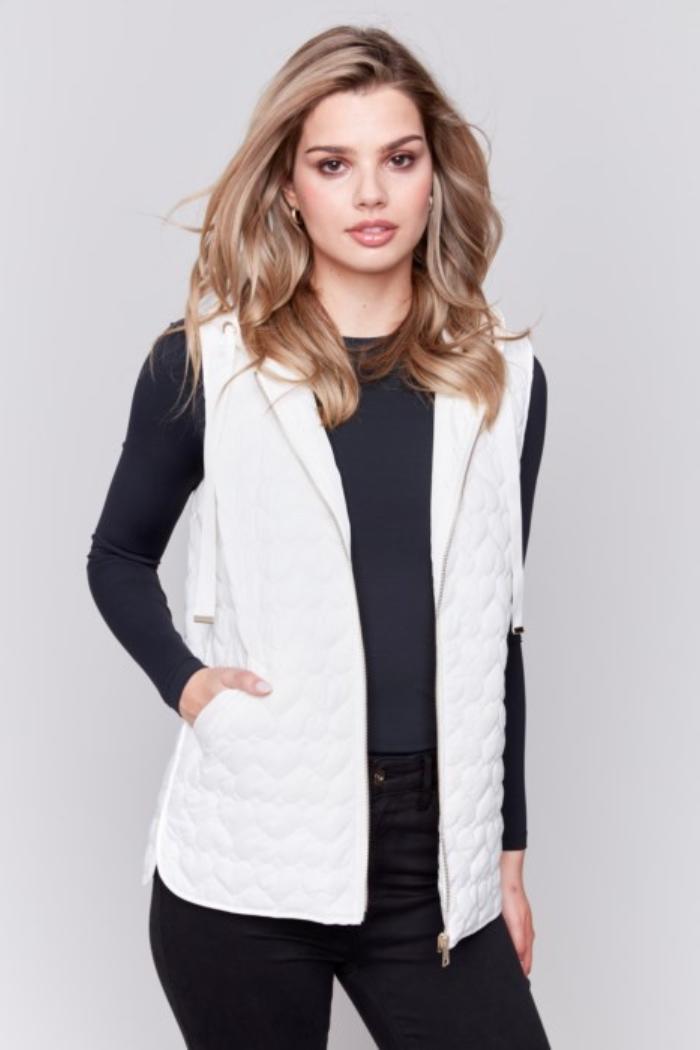 Short Quilted Puffer Vest Product Image