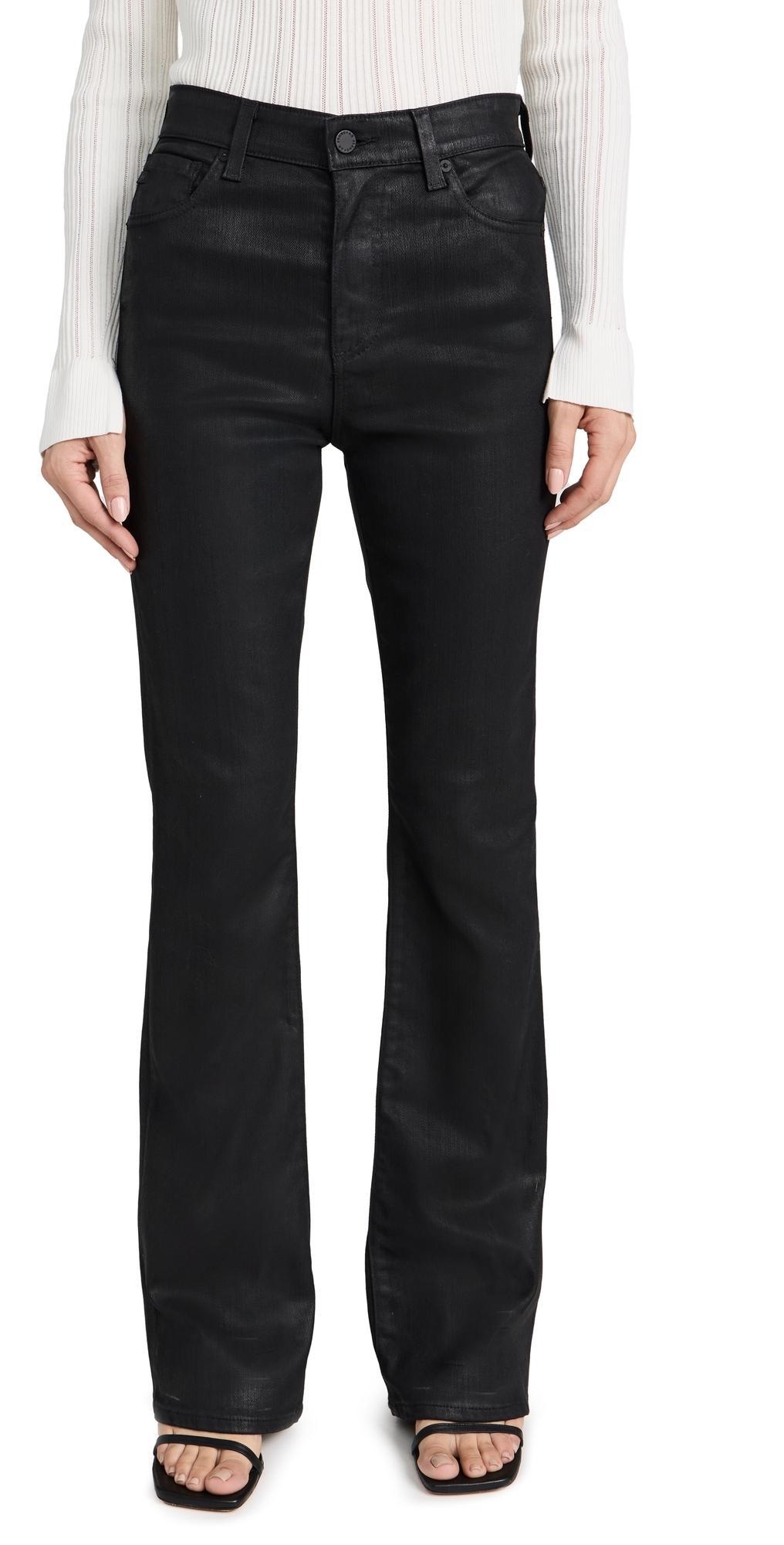 Womens Alexxis High-Rise Letherette Boot-Cut Jeans Product Image